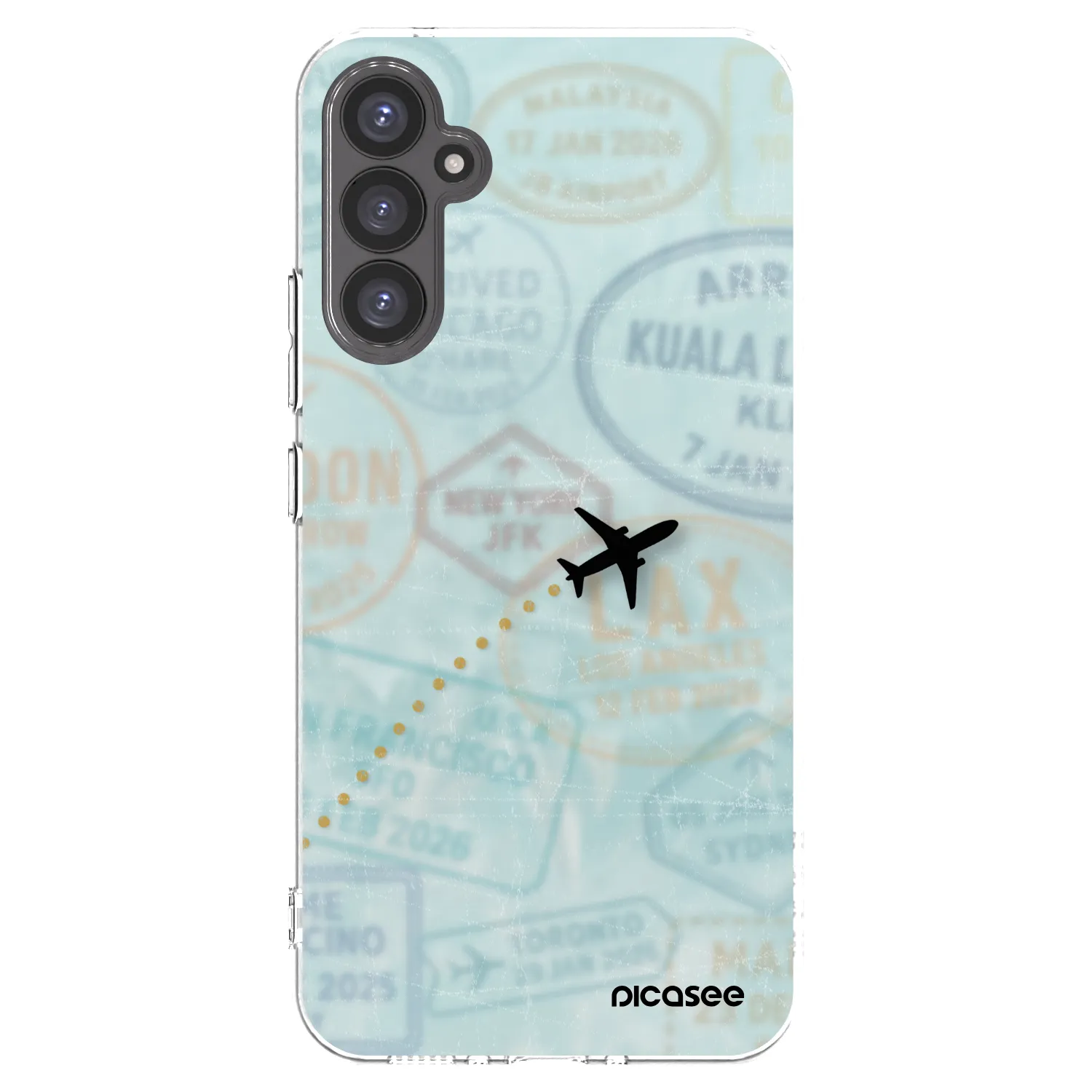 Picasee silikonový průhledný obal pro Samsung Galaxy A34 5G A346B - FLIGHT PATH