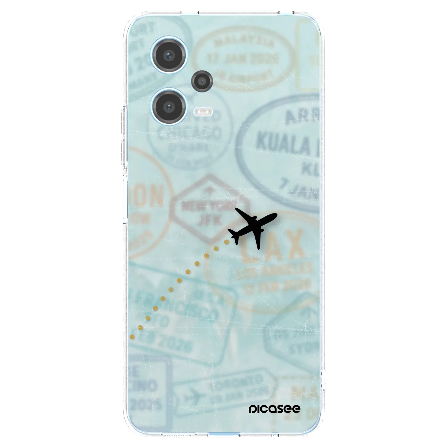 Picasee silikonový průhledný obal pro Xiaomi Redmi Note 12 5G - FLIGHT PATH