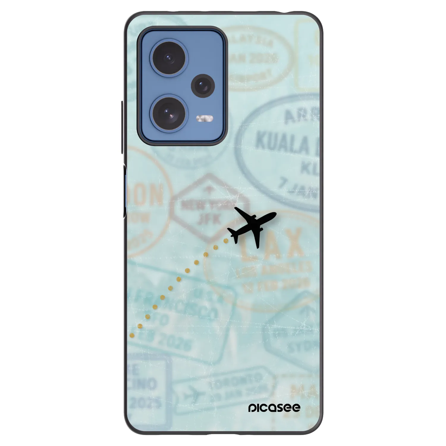 Picasee silikonový černý obal pro Xiaomi Redmi Note 12 Pro 5G - FLIGHT PATH