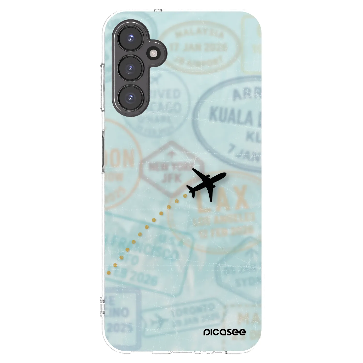 Picasee silikonový průhledný obal pro Samsung Galaxy A14 4G A145R - FLIGHT PATH