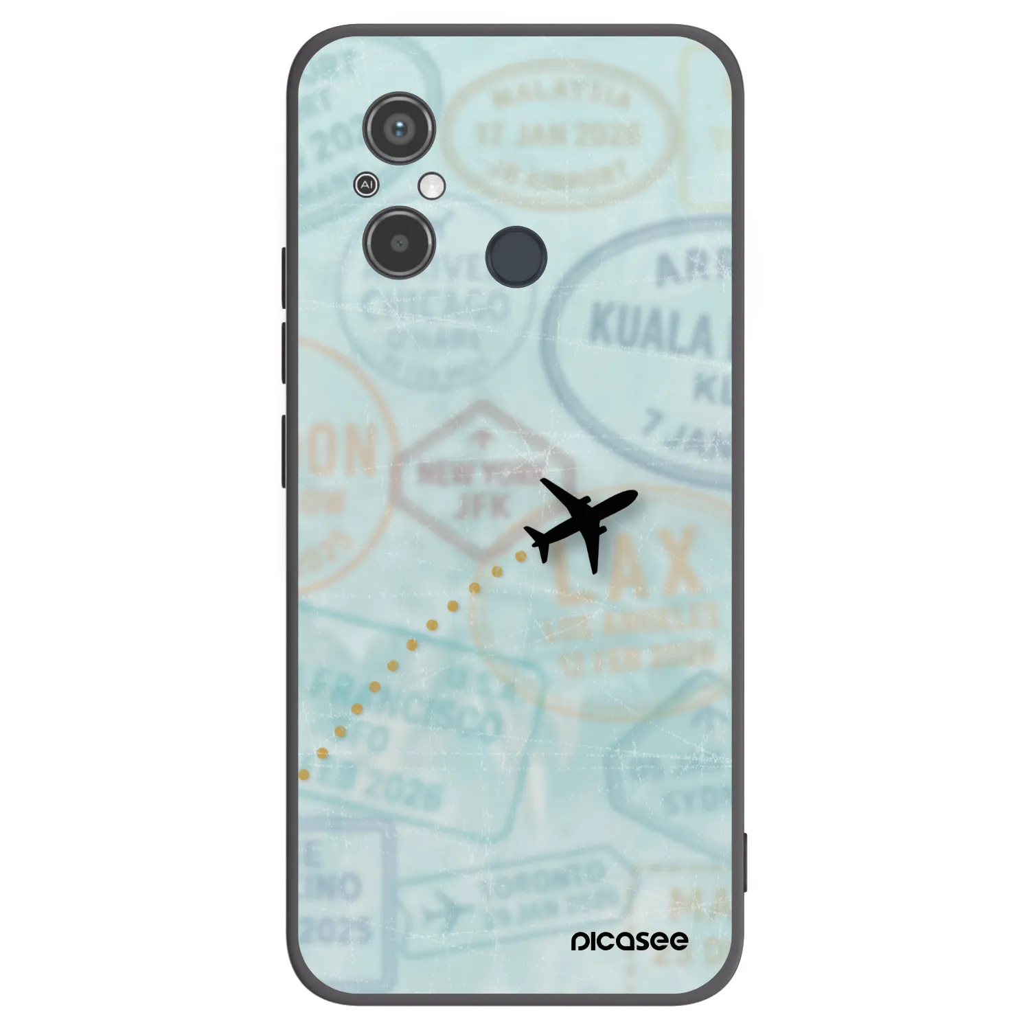 Picasee silikonový černý obal pro Xiaomi Redmi 12C - FLIGHT PATH