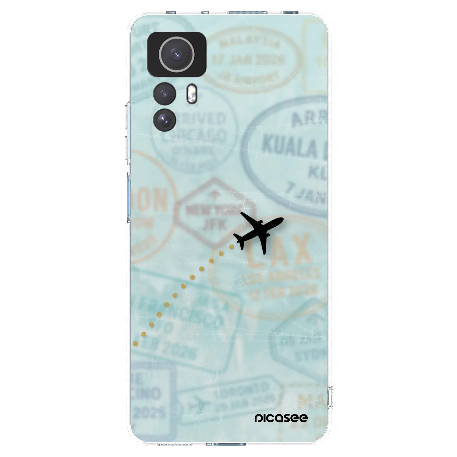 Picasee silikonový průhledný obal pro Xiaomi Redmi Note 12S - FLIGHT PATH