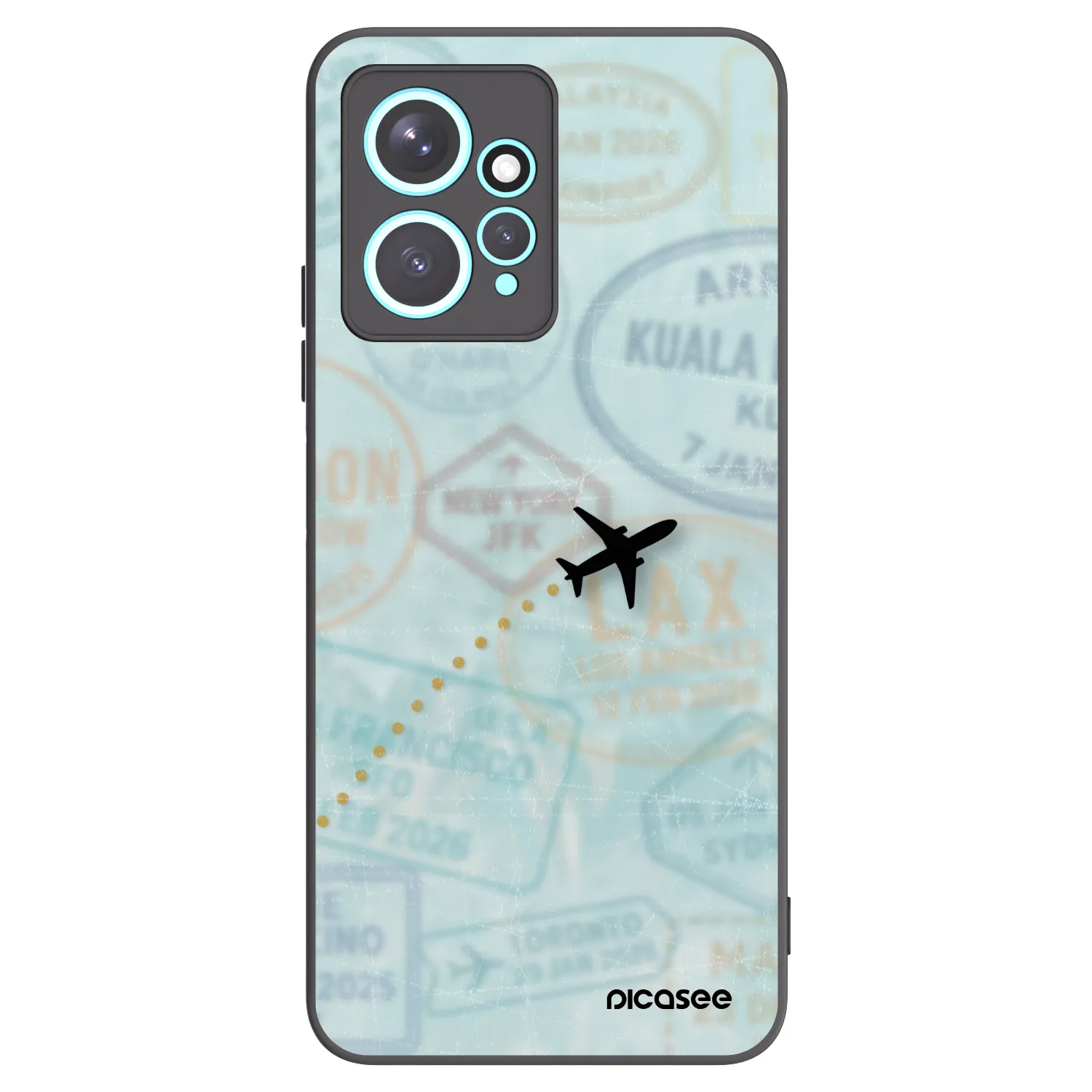 Picasee silikonový černý obal pro Xiaomi Redmi Note 12 4G - FLIGHT PATH