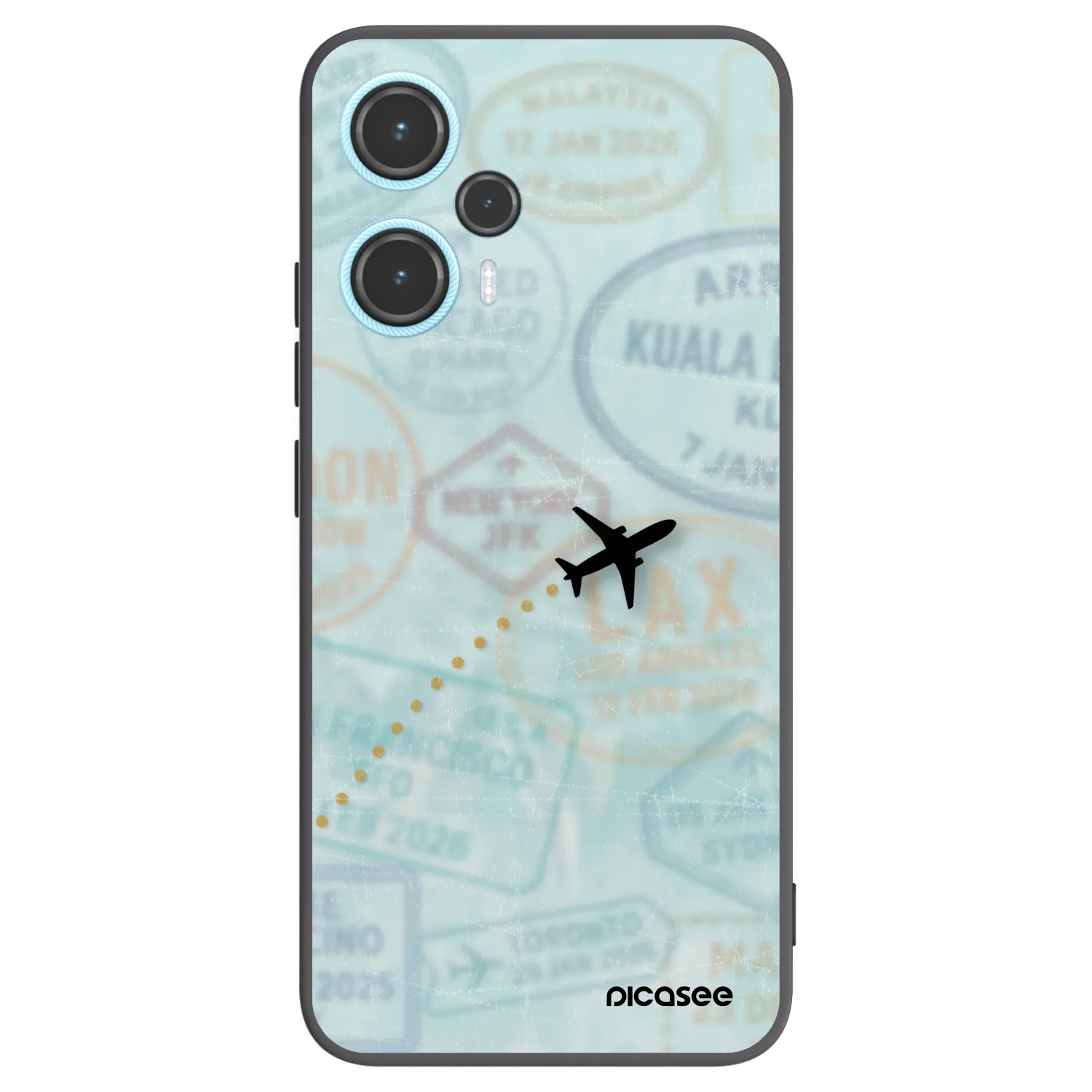 Picasee silikonový černý obal pro Xiaomi Poco F5 - FLIGHT PATH