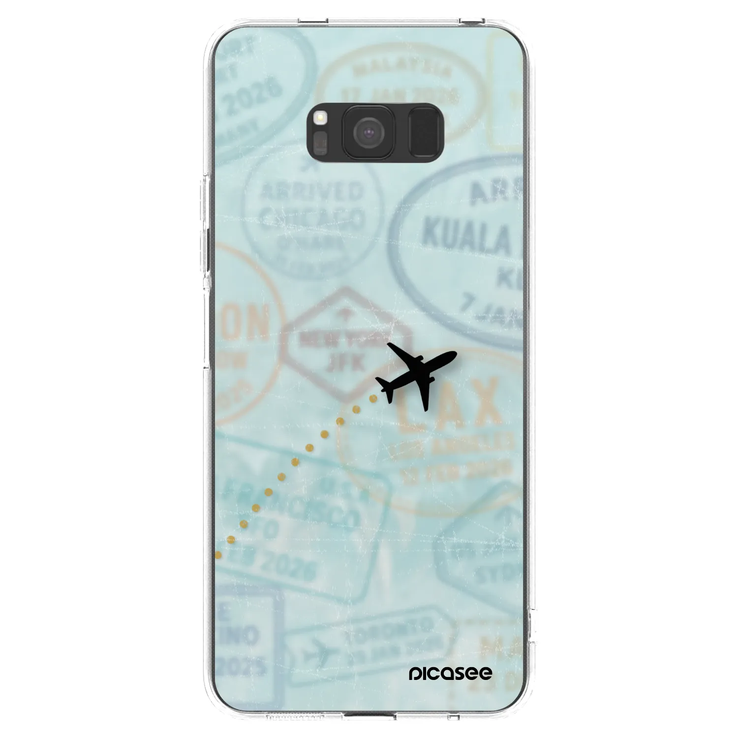 Picasee silikonový průhledný obal pro Samsung Galaxy S8 G950F - FLIGHT PATH