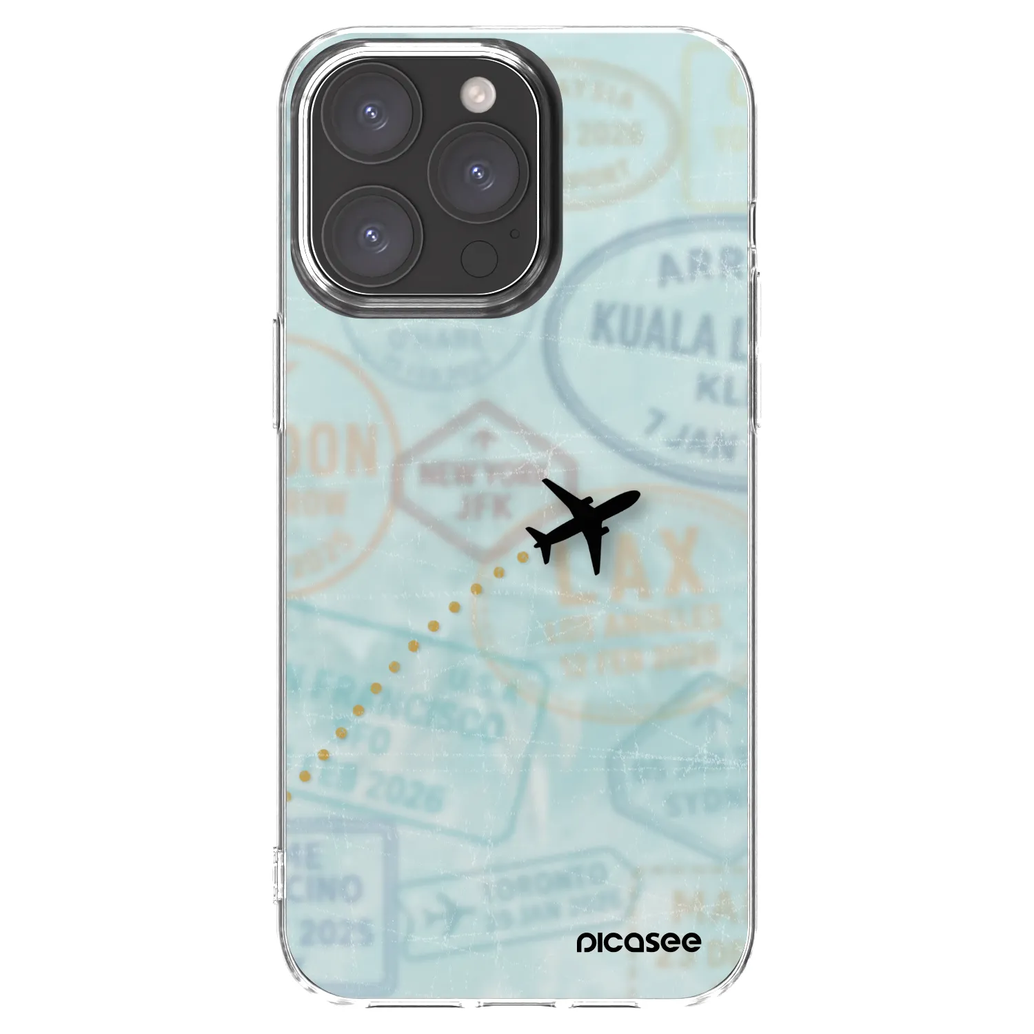 Picasee silikonový průhledný obal pro Apple iPhone 15 Pro Max - FLIGHT PATH