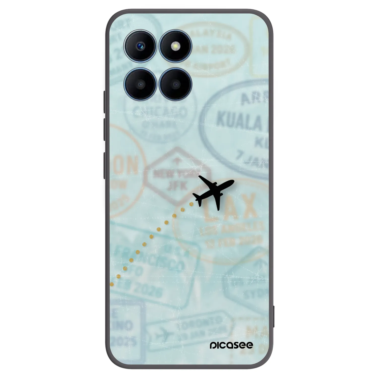 Picasee silikonový černý obal pro Honor 70 Lite - FLIGHT PATH