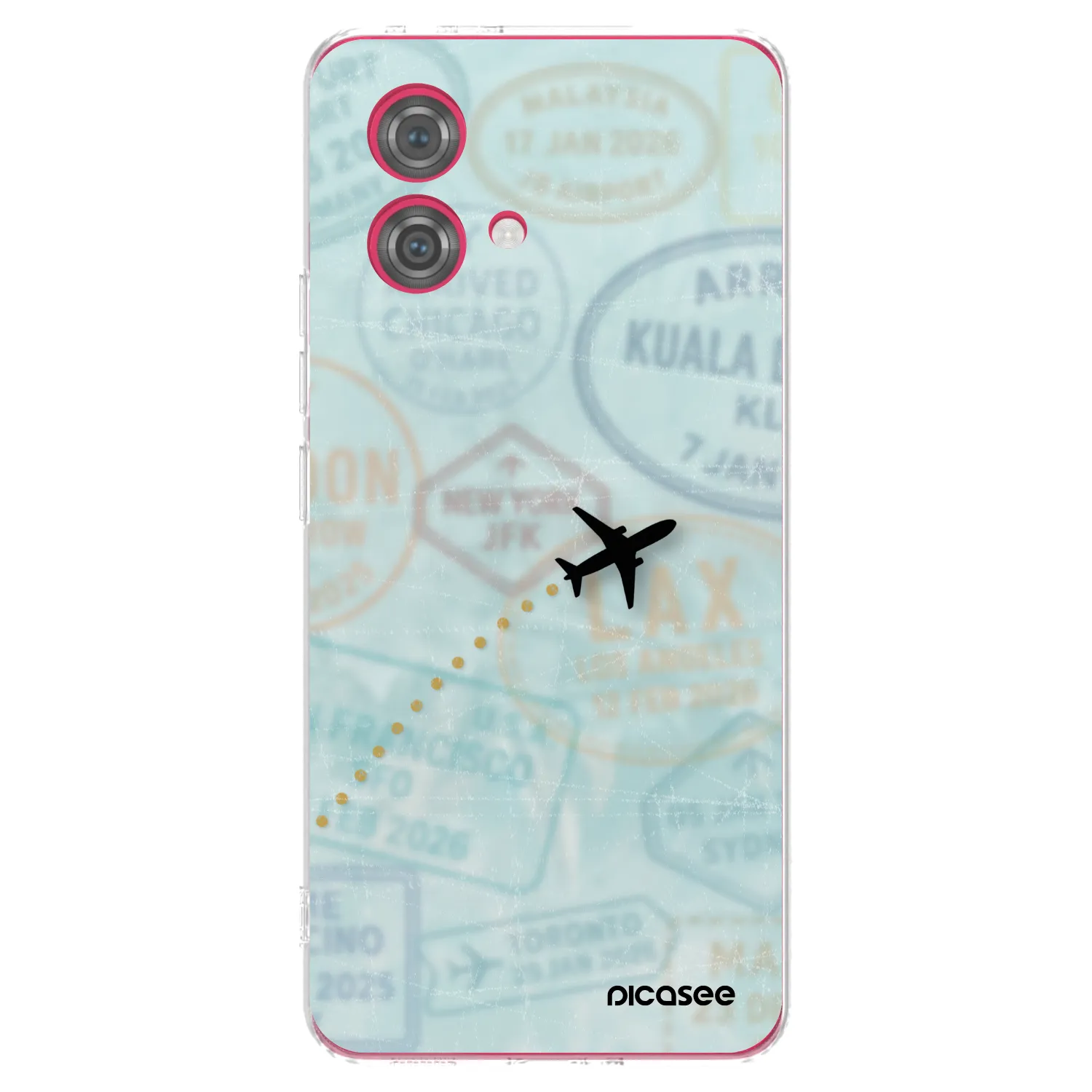Picasee silikonový průhledný obal pro Motorola Moto G84 5G - FLIGHT PATH
