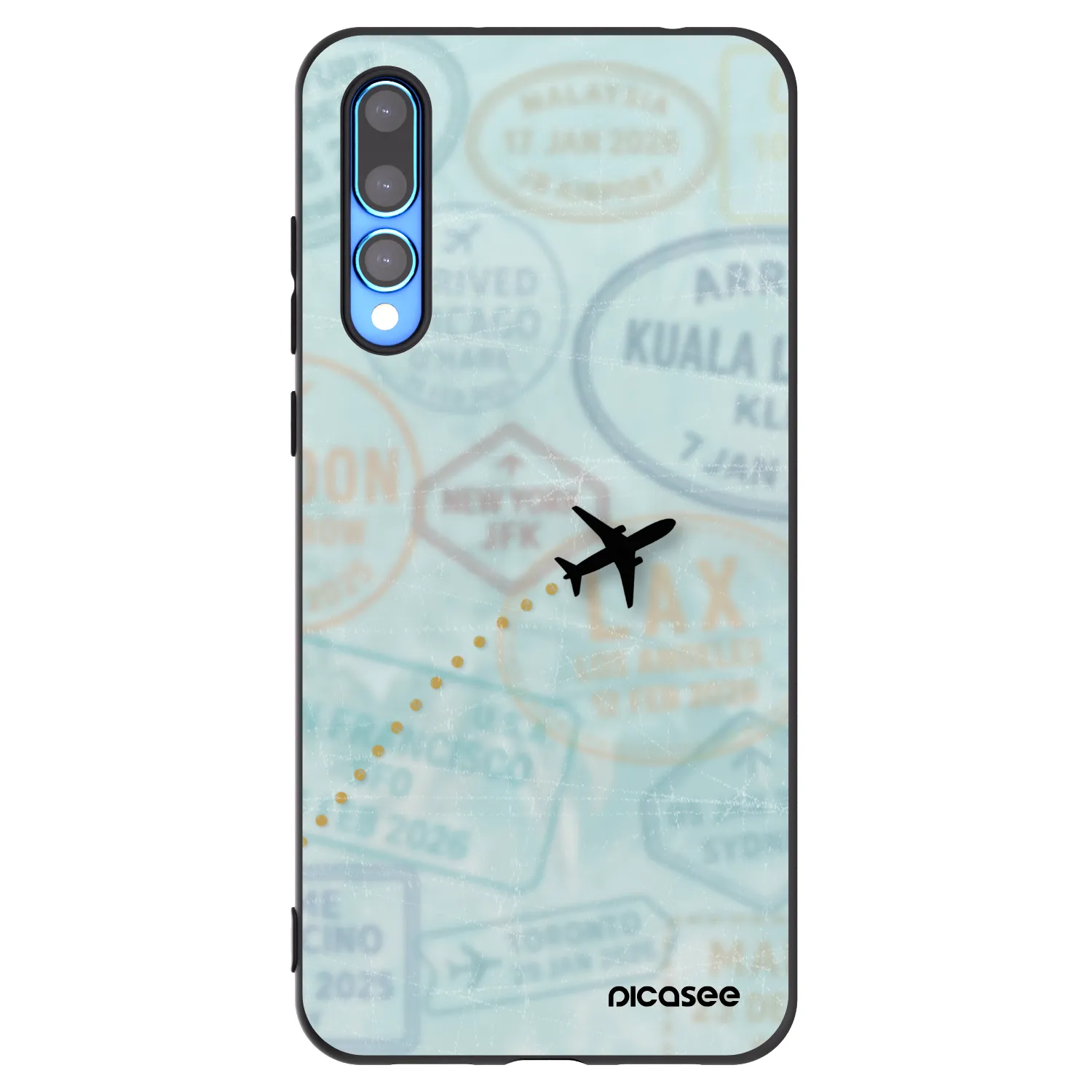 Picasee silikonový černý obal pro Huawei P20 Pro - FLIGHT PATH