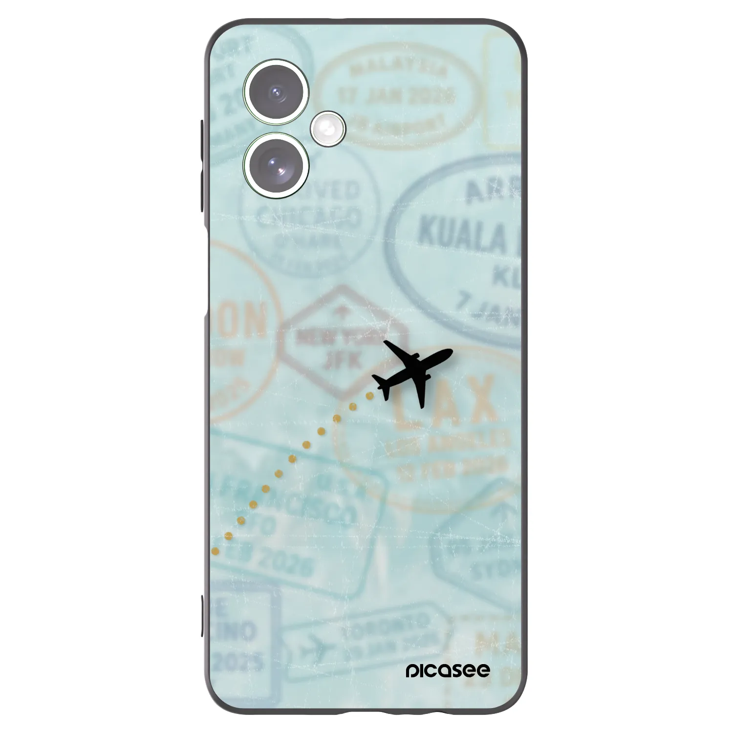 Picasee silikonový černý obal pro Motorola Moto G54 5G - FLIGHT PATH