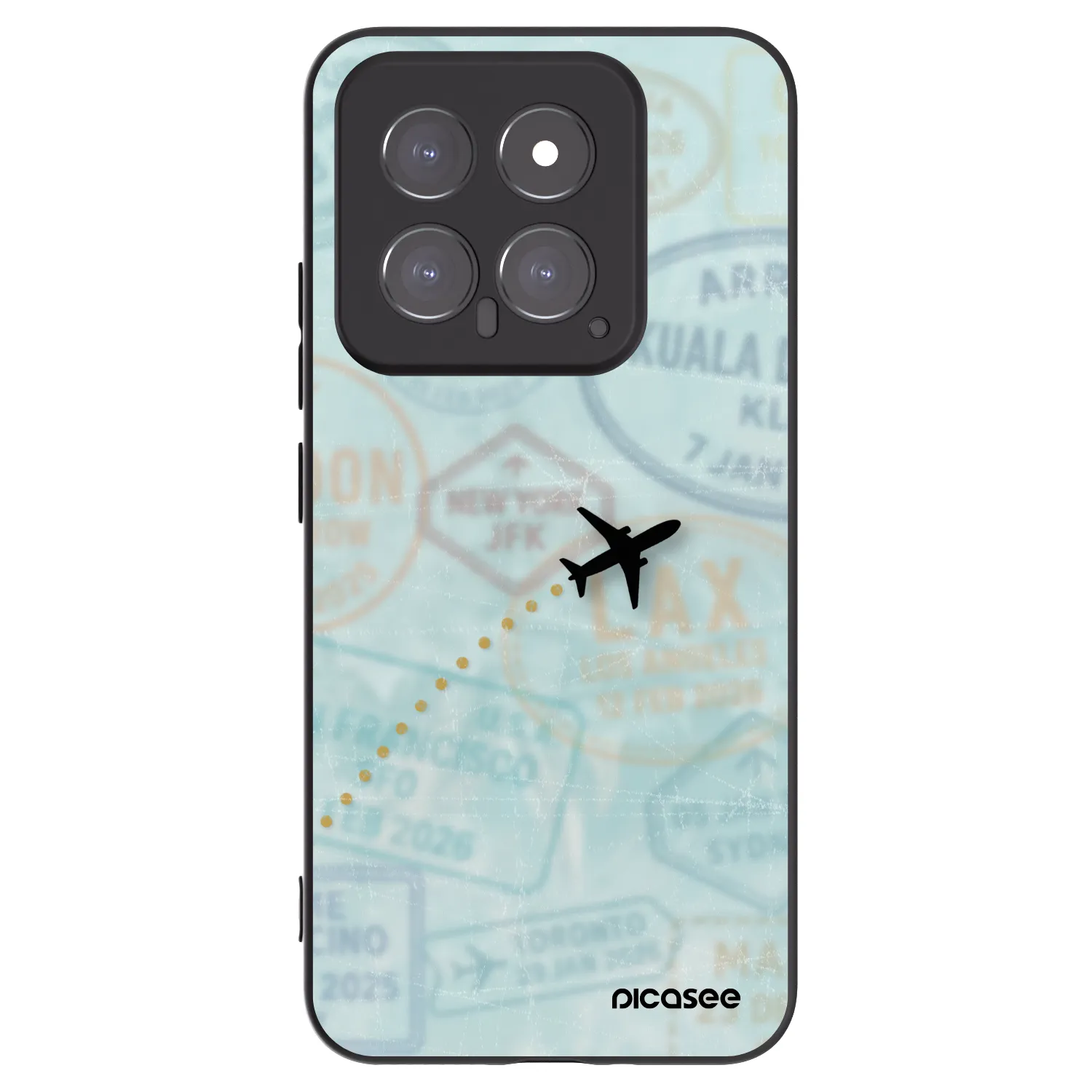 Picasee silikonový černý obal pro Xiaomi 14 - FLIGHT PATH