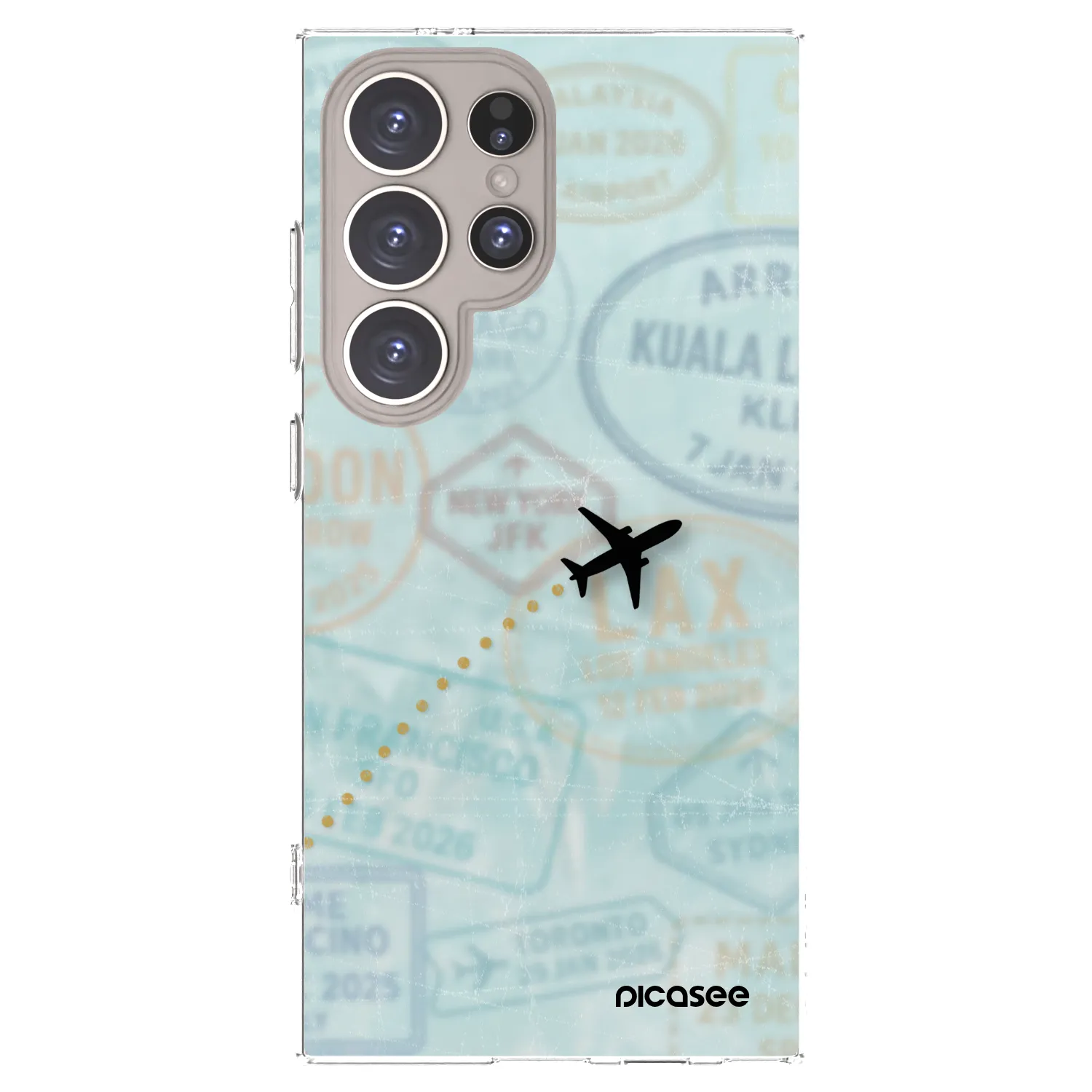 Picasee silikonový průhledný obal pro Samsung Galaxy S24 Ultra S928B 5G - FLIGHT PATH