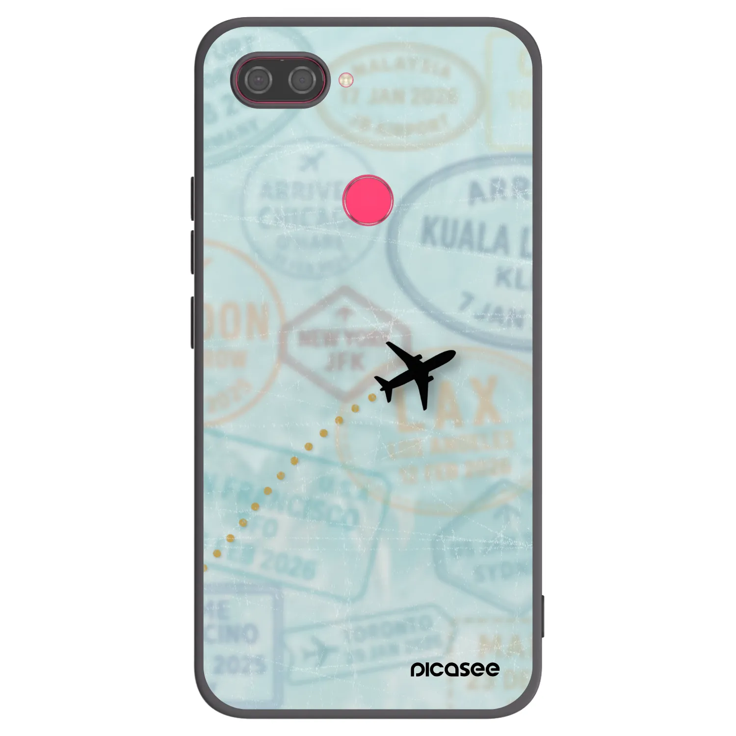 Picasee silikonový černý obal pro Xiaomi Mi 8 Lite - FLIGHT PATH