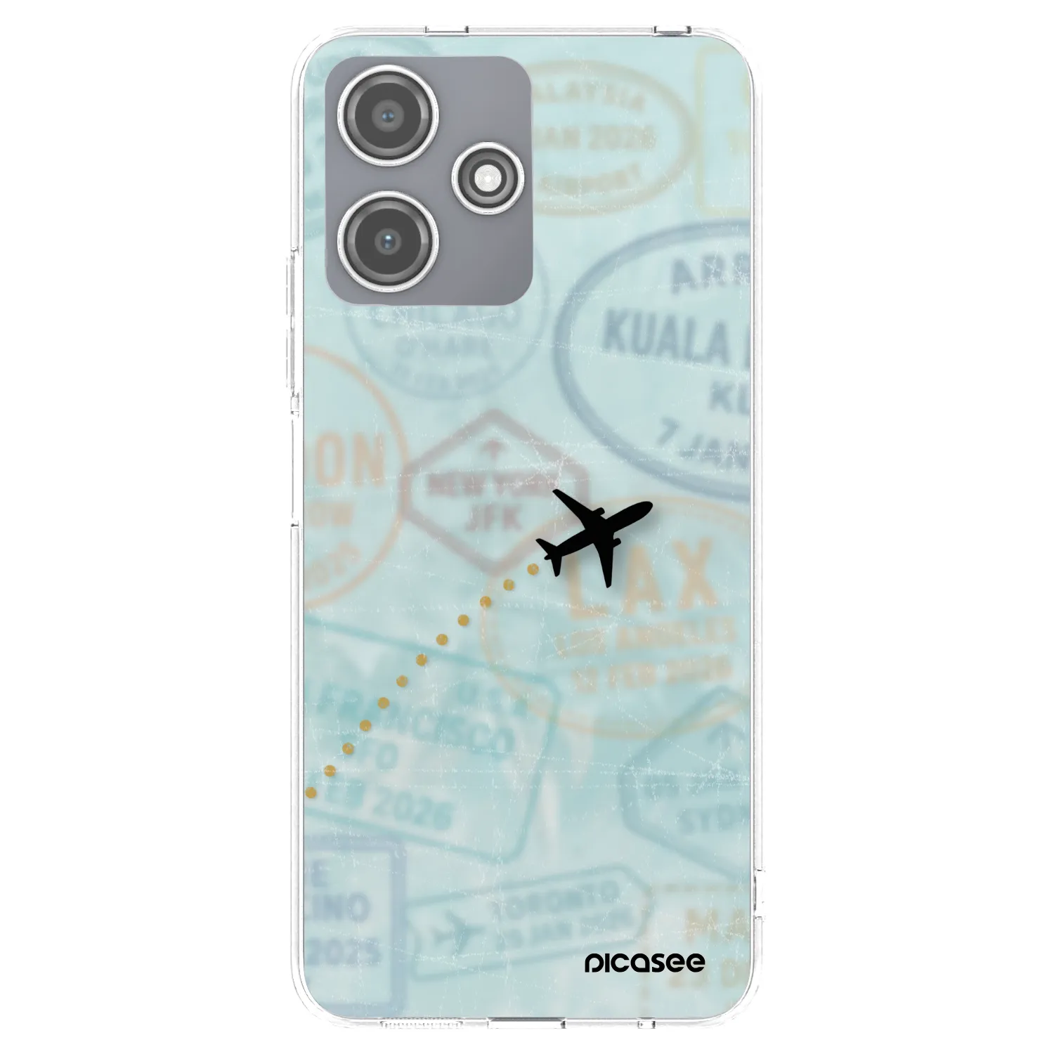 Picasee silikonový průhledný obal pro Xiaomi Redmi 12 5G - FLIGHT PATH