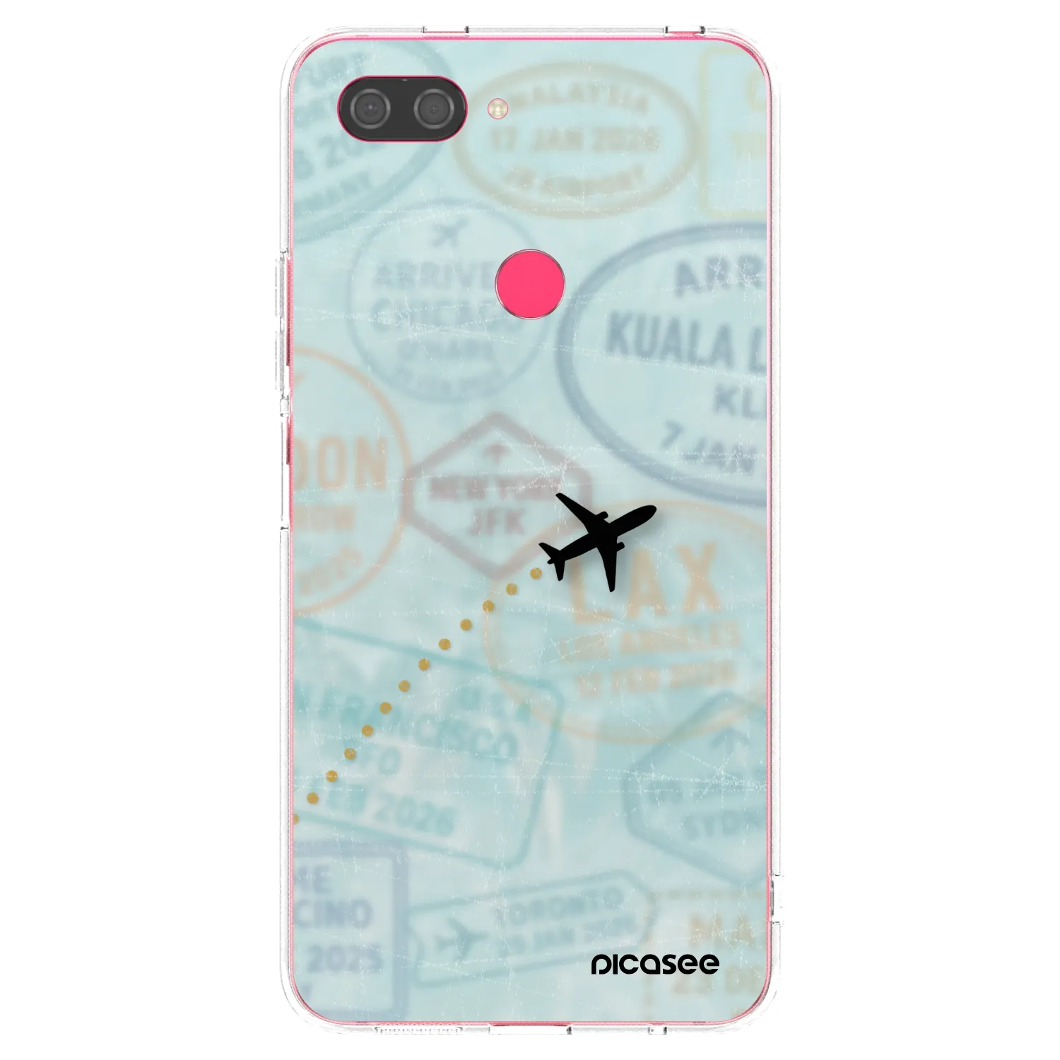 Picasee silikonový průhledný obal pro Xiaomi Mi 8 Lite - FLIGHT PATH