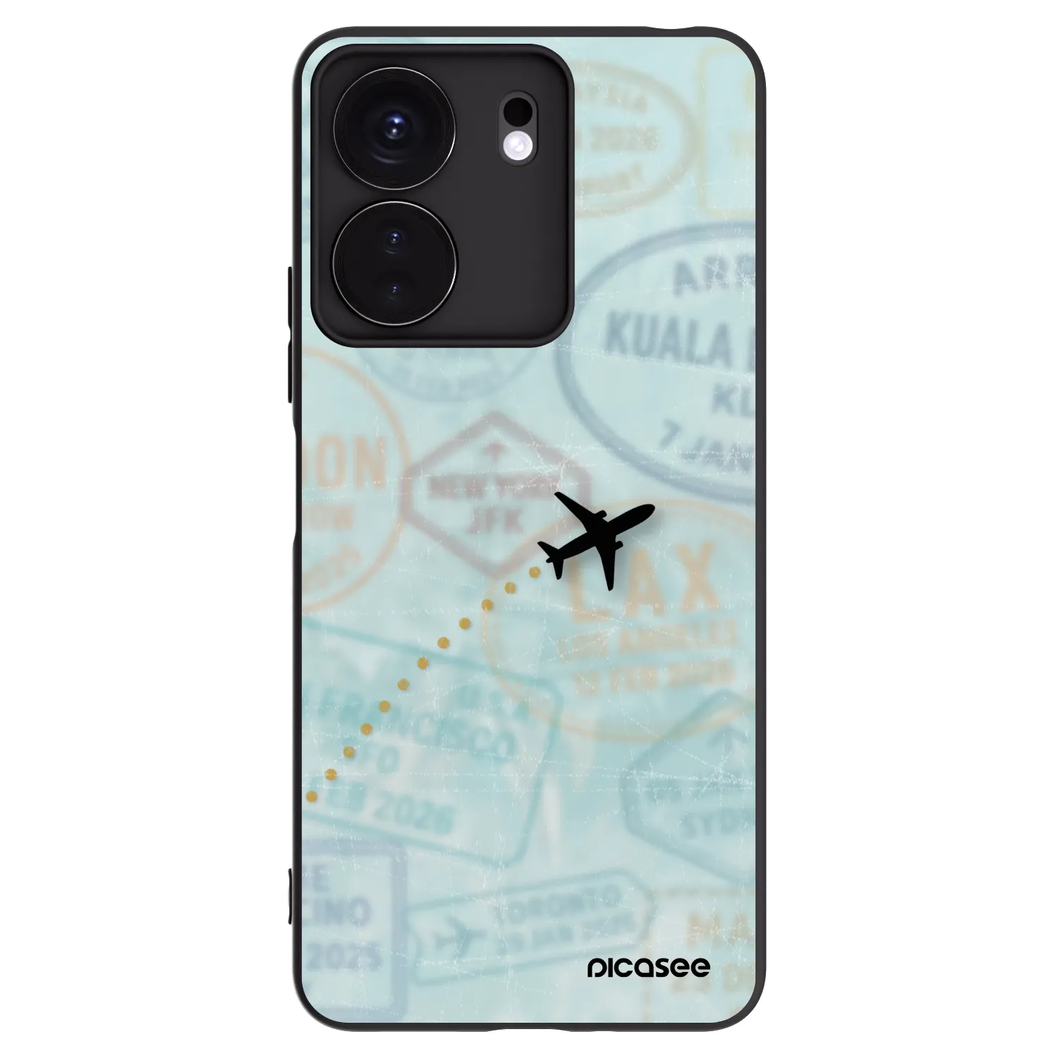 Picasee silikonový černý obal pro Xiaomi Redmi 13C 4G - FLIGHT PATH