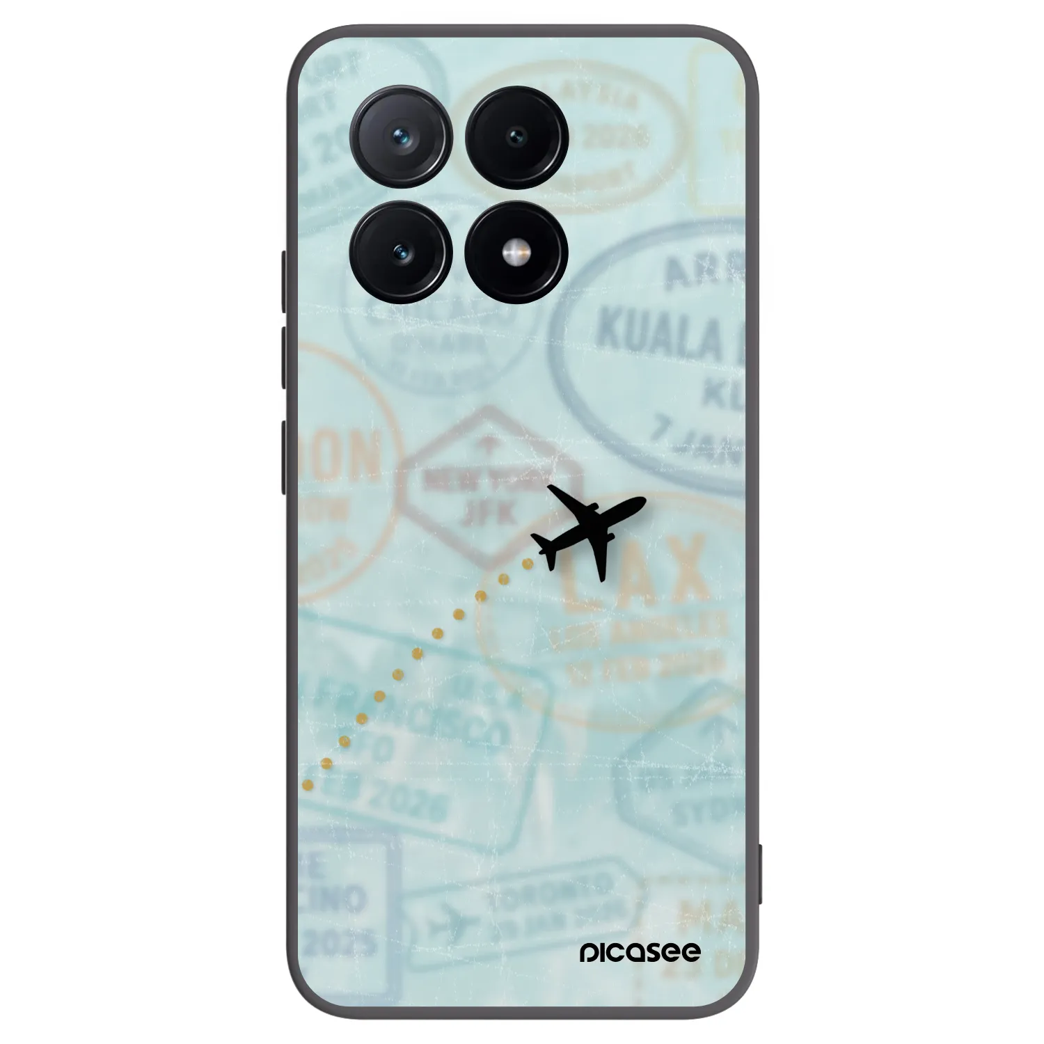 Picasee silikonový černý obal pro Xiaomi Poco X6 Pro - FLIGHT PATH