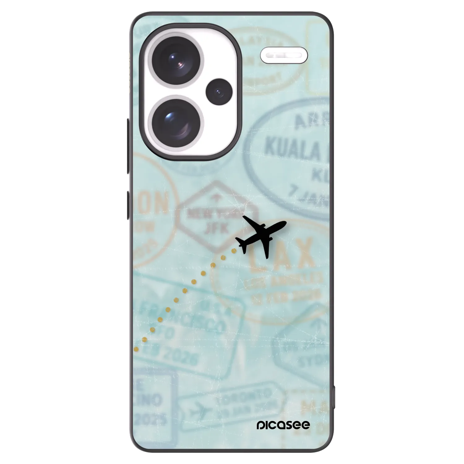 Picasee silikonový černý obal pro Xiaomi Redmi Note 13 Pro+ 5G - FLIGHT PATH