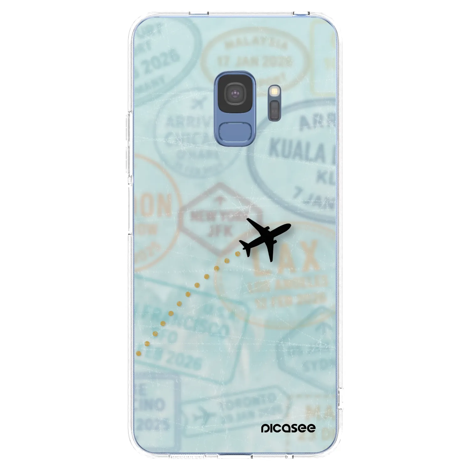 Picasee silikonový průhledný obal pro Samsung Galaxy S9 G960F - FLIGHT PATH