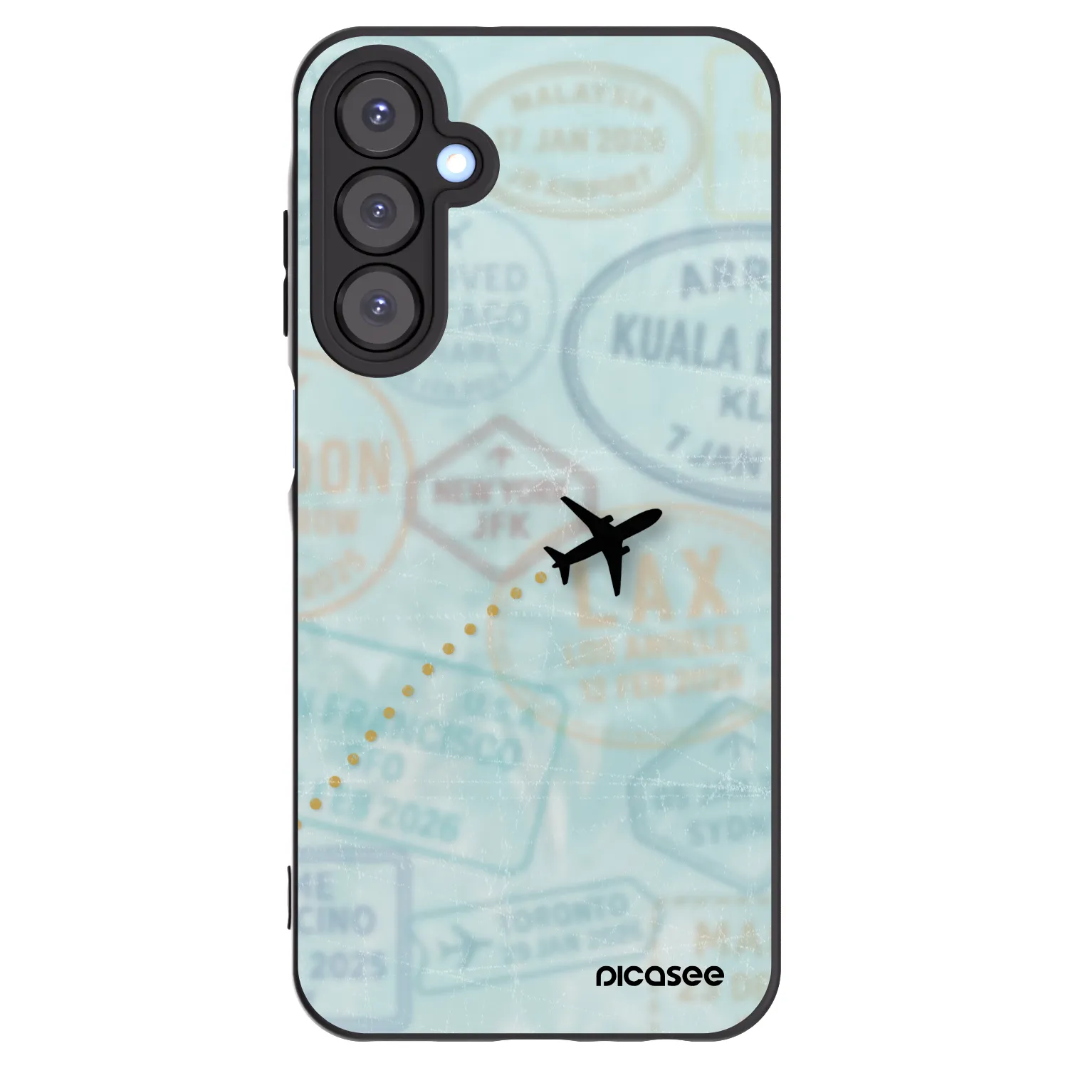 Picasee silikonový černý obal pro Samsung Galaxy A25 A256B 5G - FLIGHT PATH