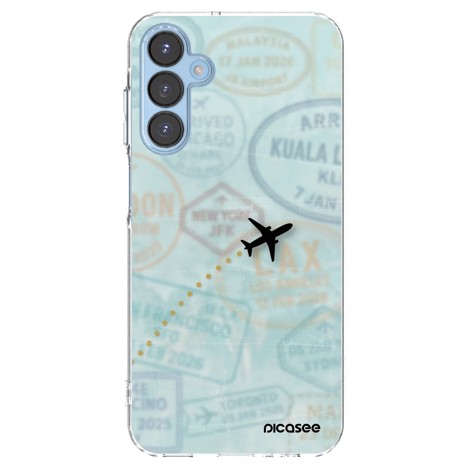 Picasee silikonový průhledný obal pro Samsung Galaxy A15 A156B 5G - FLIGHT PATH