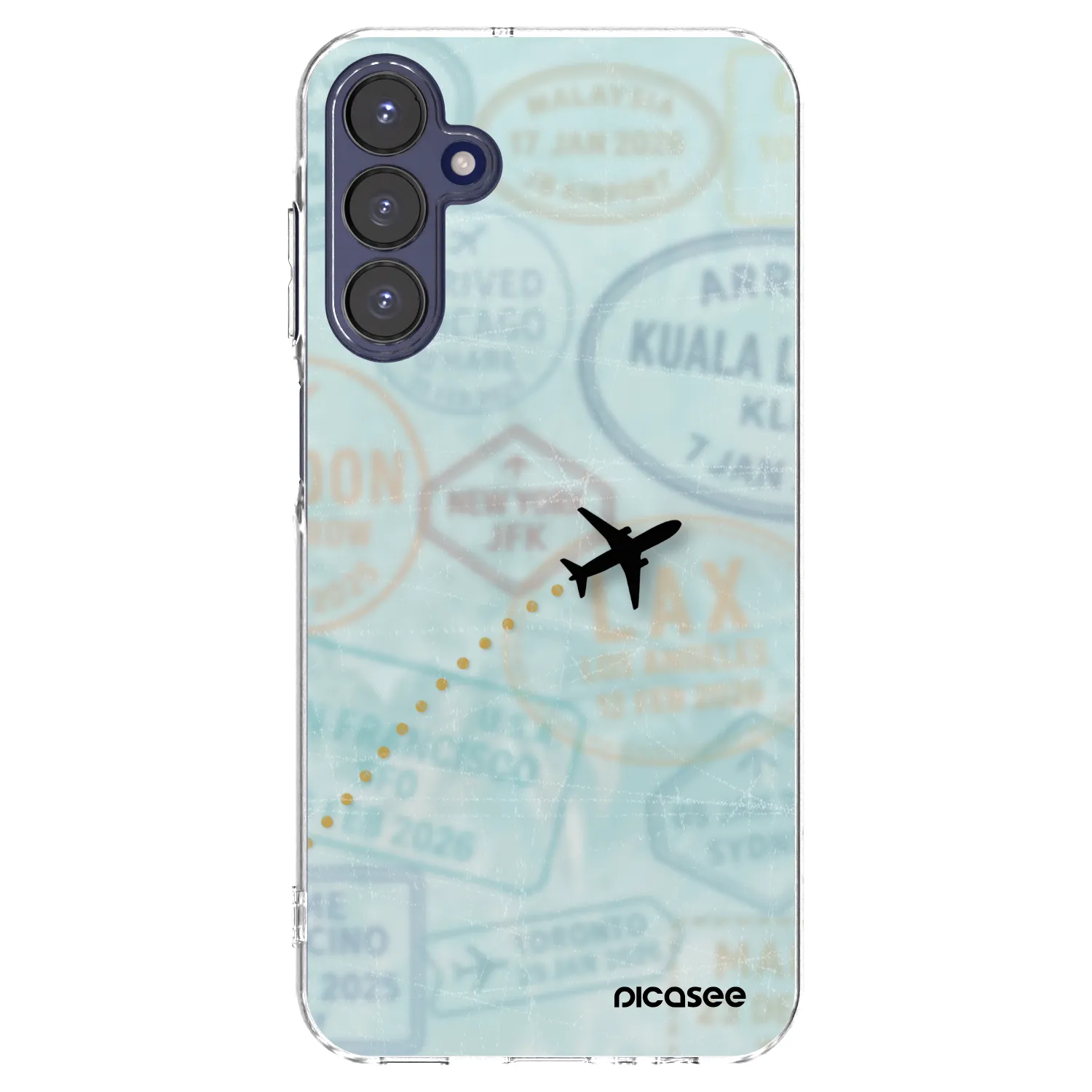 Picasee silikonový průhledný obal pro Samsung Galaxy A15 A155F 4G - FLIGHT PATH