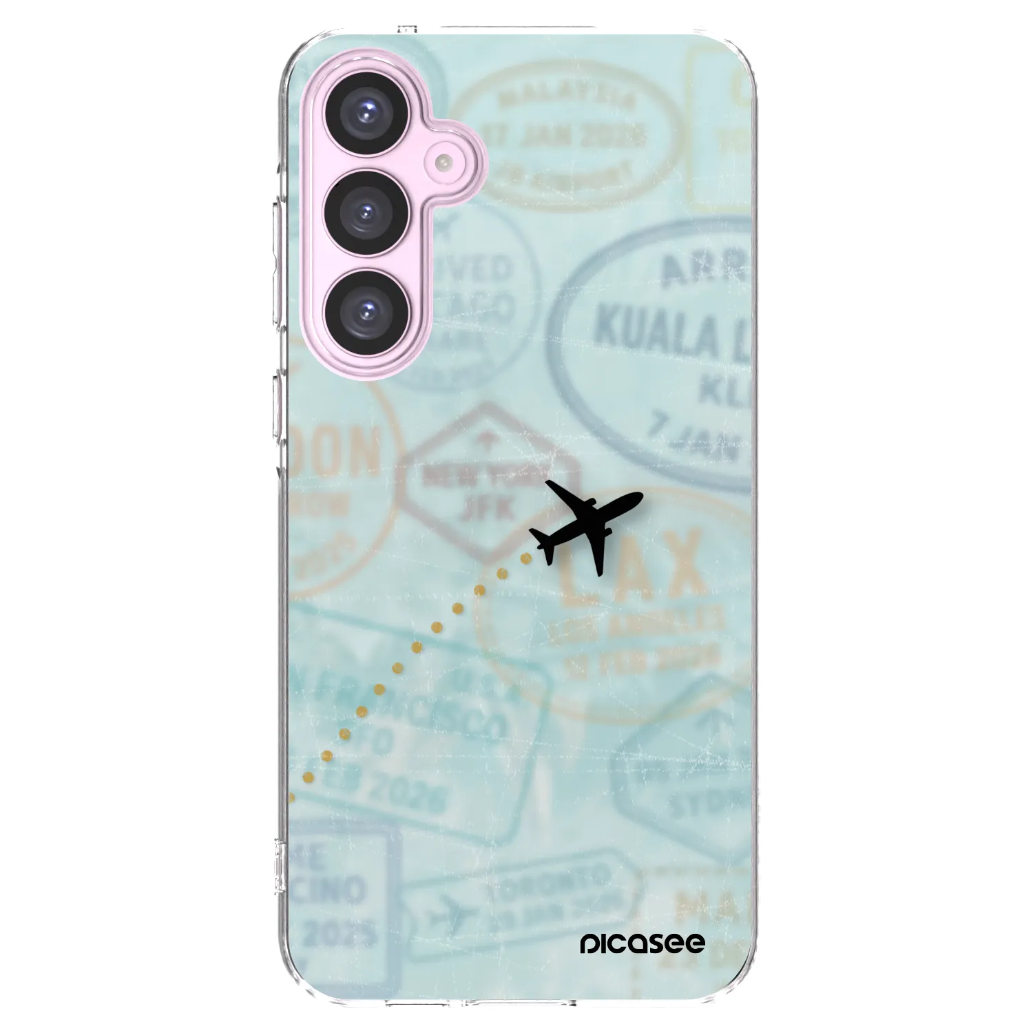 Picasee silikonový průhledný obal pro Samsung Galaxy A55 5G A556B - FLIGHT PATH