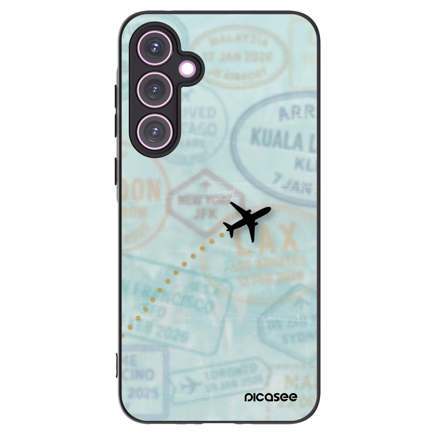 Picasee silikonový černý obal pro Samsung Galaxy A35 5G A356B - FLIGHT PATH