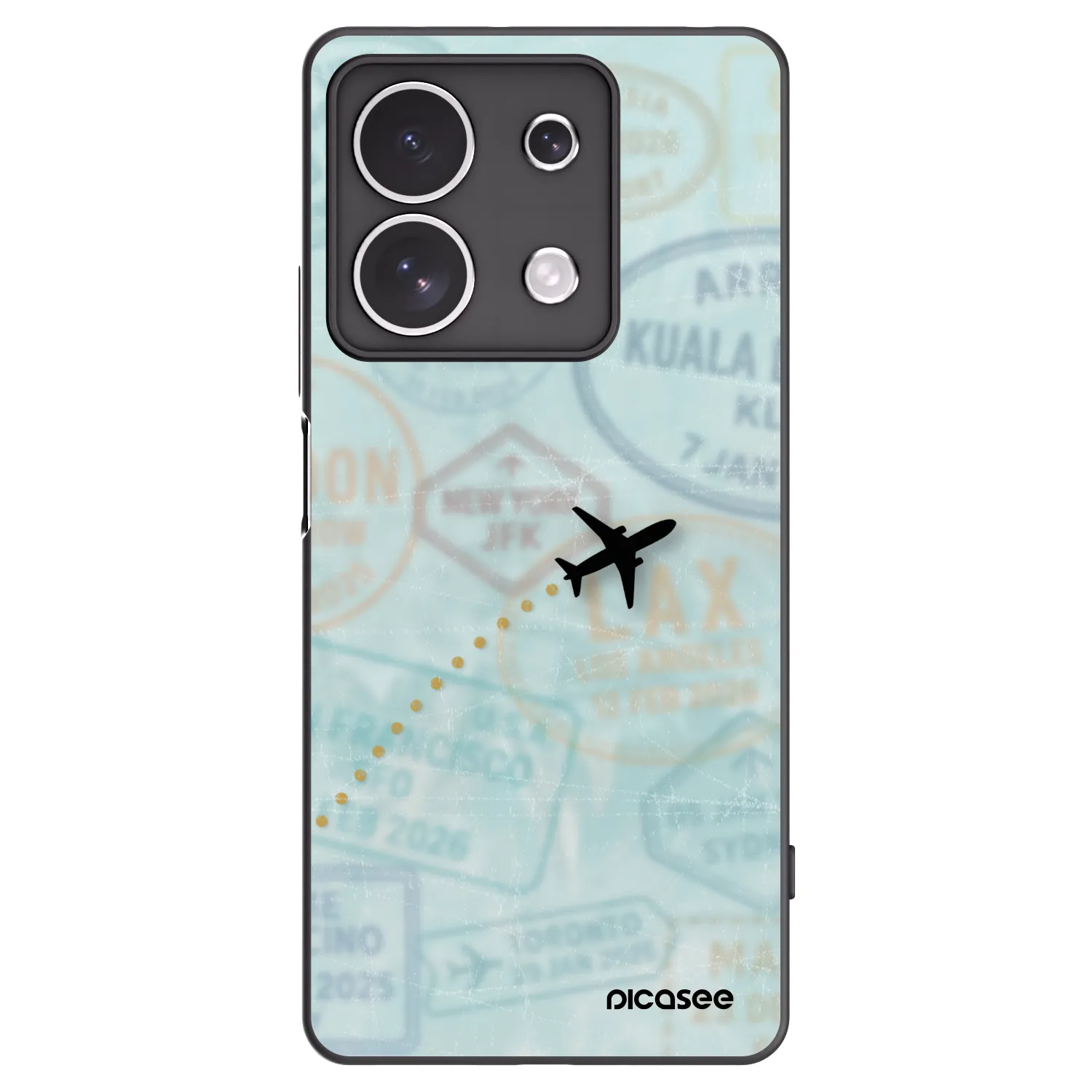 Picasee silikonový černý obal pro Xiaomi Redmi Note 13 4G - FLIGHT PATH