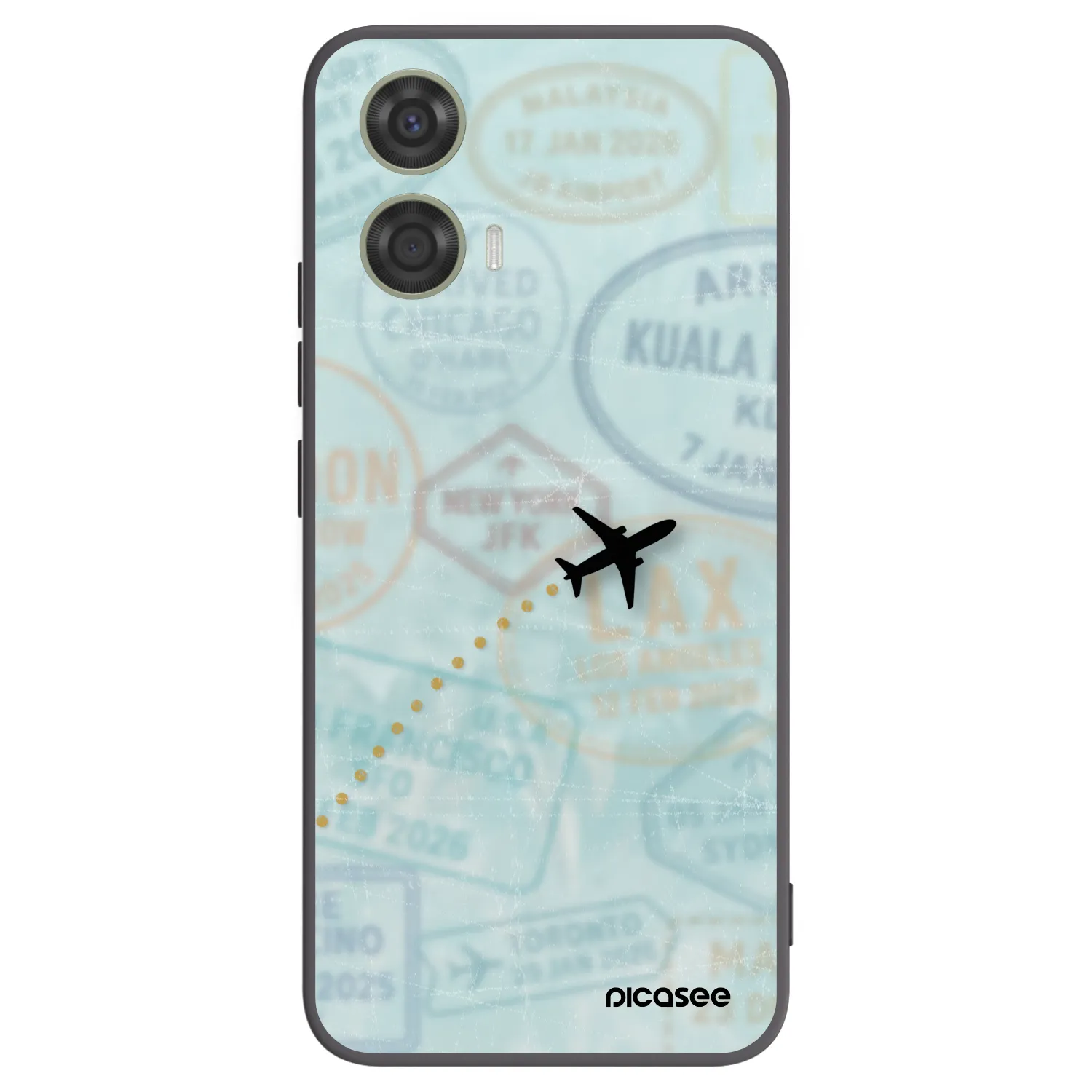 Picasee silikonový černý obal pro Motorola Moto G24 - FLIGHT PATH