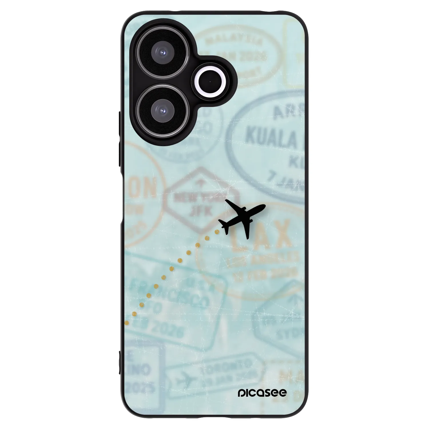 Picasee silikonový černý obal pro Xiaomi Redmi 13 4G - FLIGHT PATH