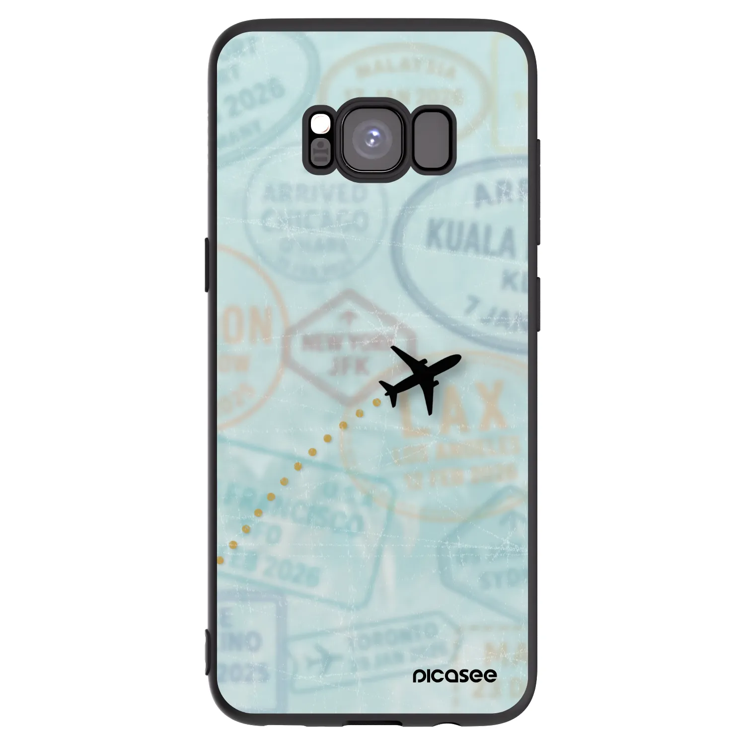 Picasee silikonový černý obal pro Samsung Galaxy S8 G950F - FLIGHT PATH