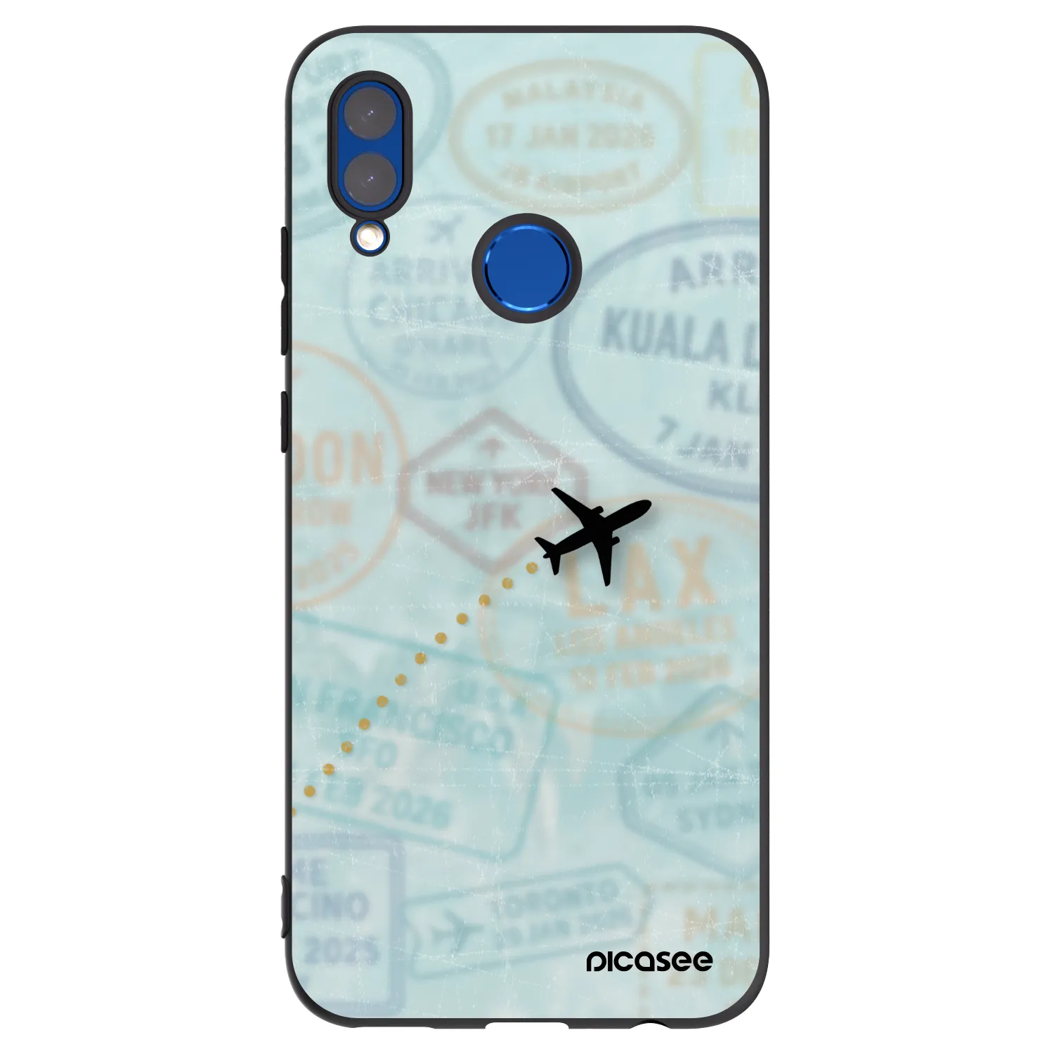 Picasee silikonový černý obal pro Huawei P Smart 2019 - FLIGHT PATH