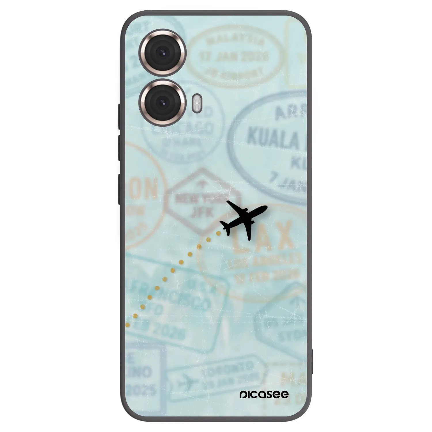 Picasee silikonový černý obal pro Motorola Moto G85 - FLIGHT PATH
