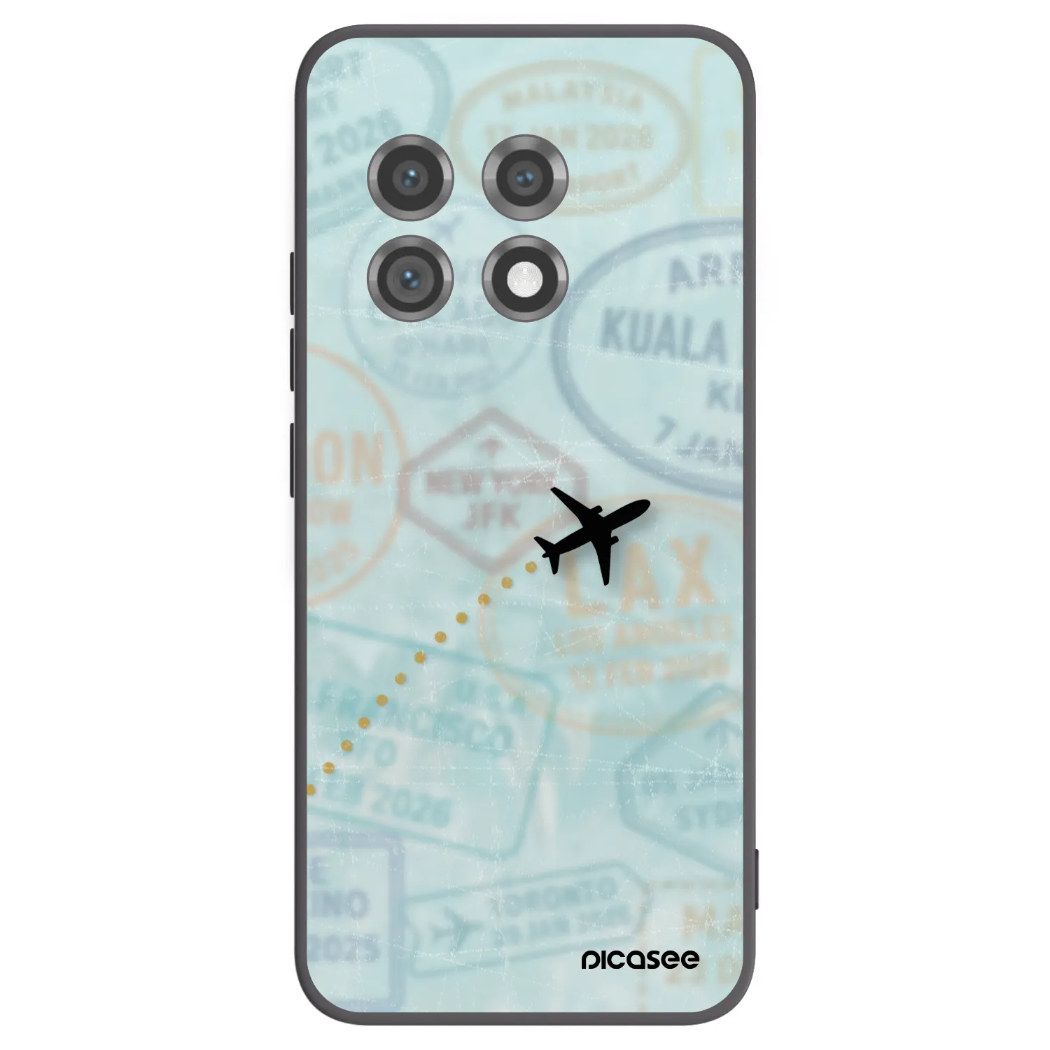 Picasee silikonový černý obal pro OnePlus 11 5G - FLIGHT PATH