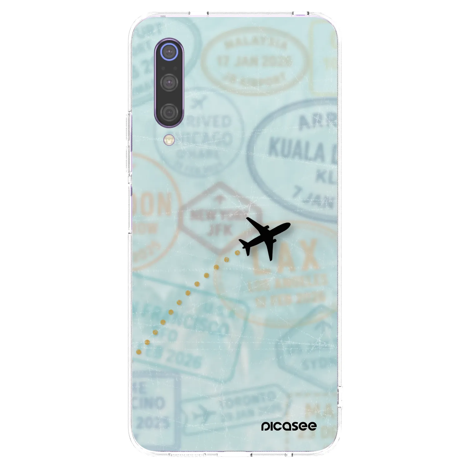 Picasee silikonový průhledný obal pro Xiaomi Mi 9 - FLIGHT PATH