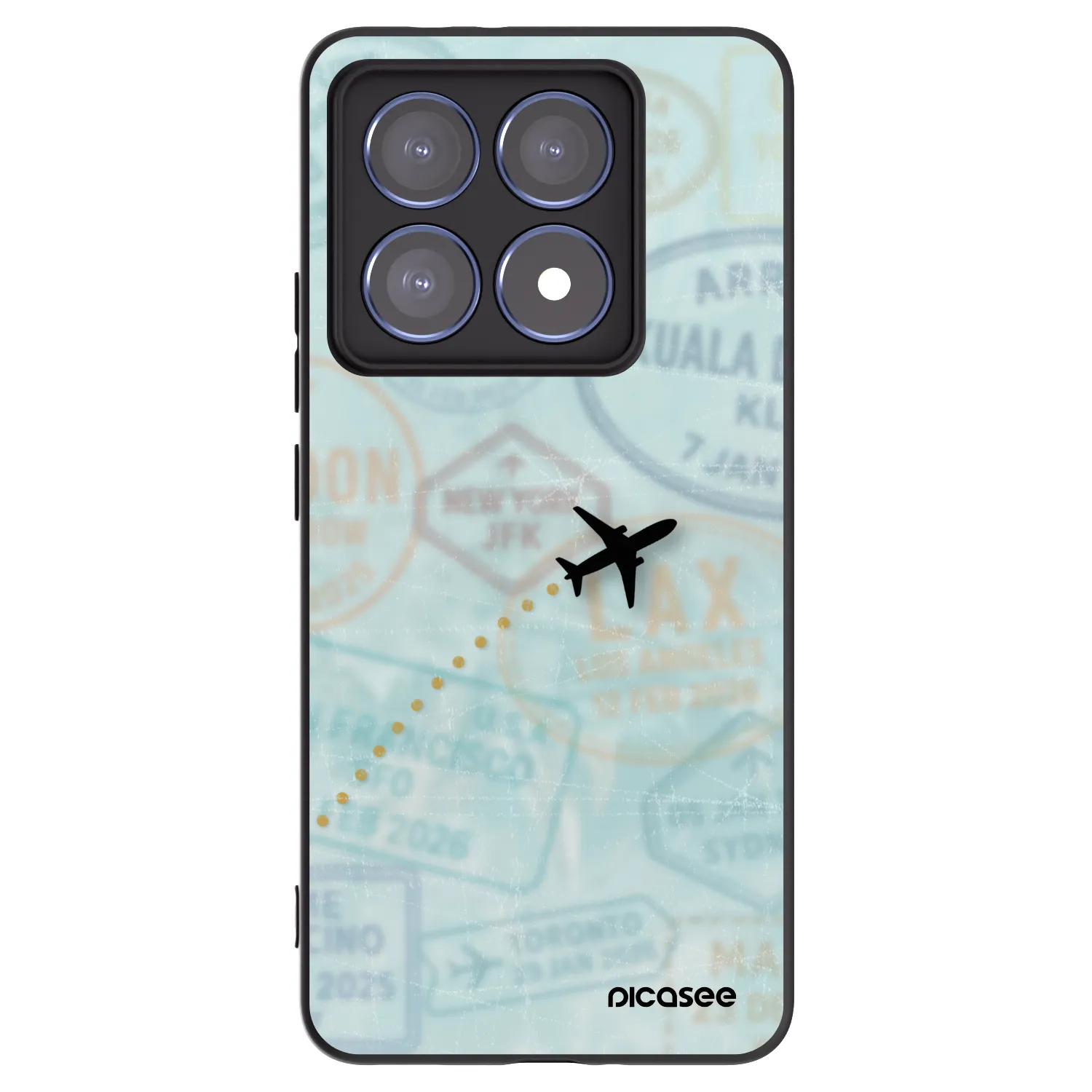 Picasee silikonový černý obal pro Xiaomi 14T Pro - FLIGHT PATH