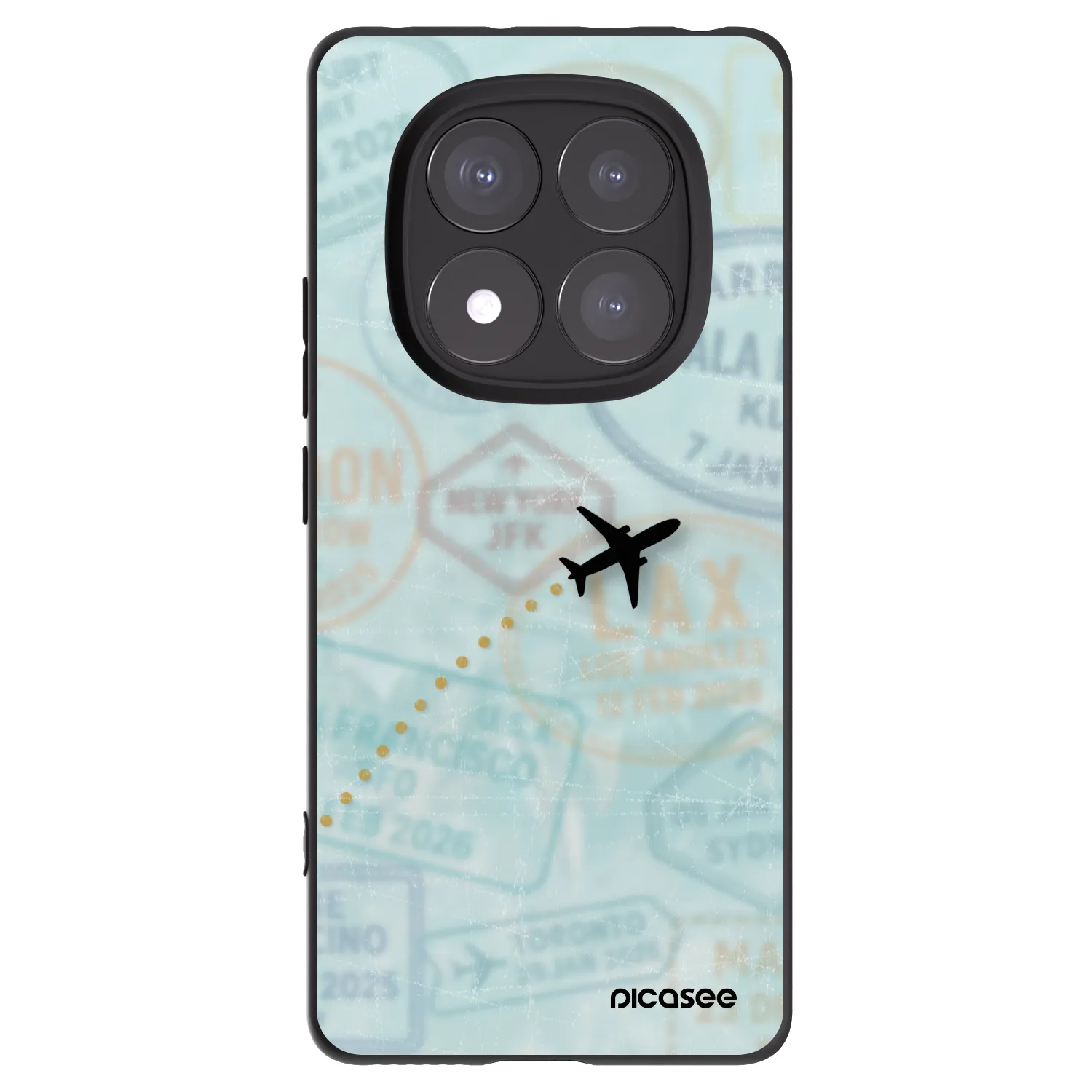 Picasee silikonový černý obal pro Xiaomi Redmi Note 14 Pro 5G - FLIGHT PATH
