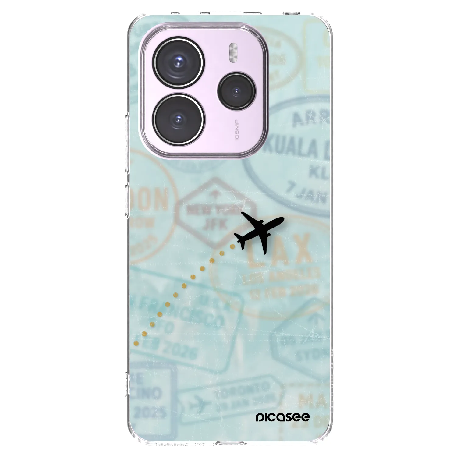 Picasee silikonový průhledný obal pro Xiaomi Redmi Note 14 5G - FLIGHT PATH