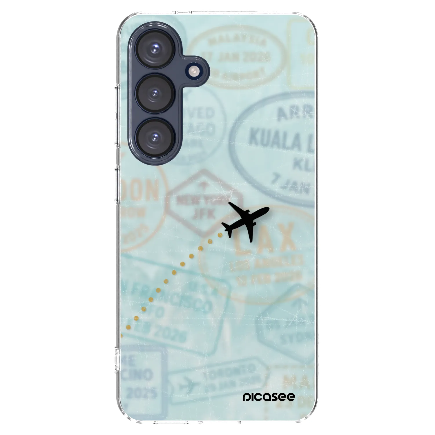 Picasee silikonový průhledný obal pro Samsung Galaxy S25 5G - FLIGHT PATH