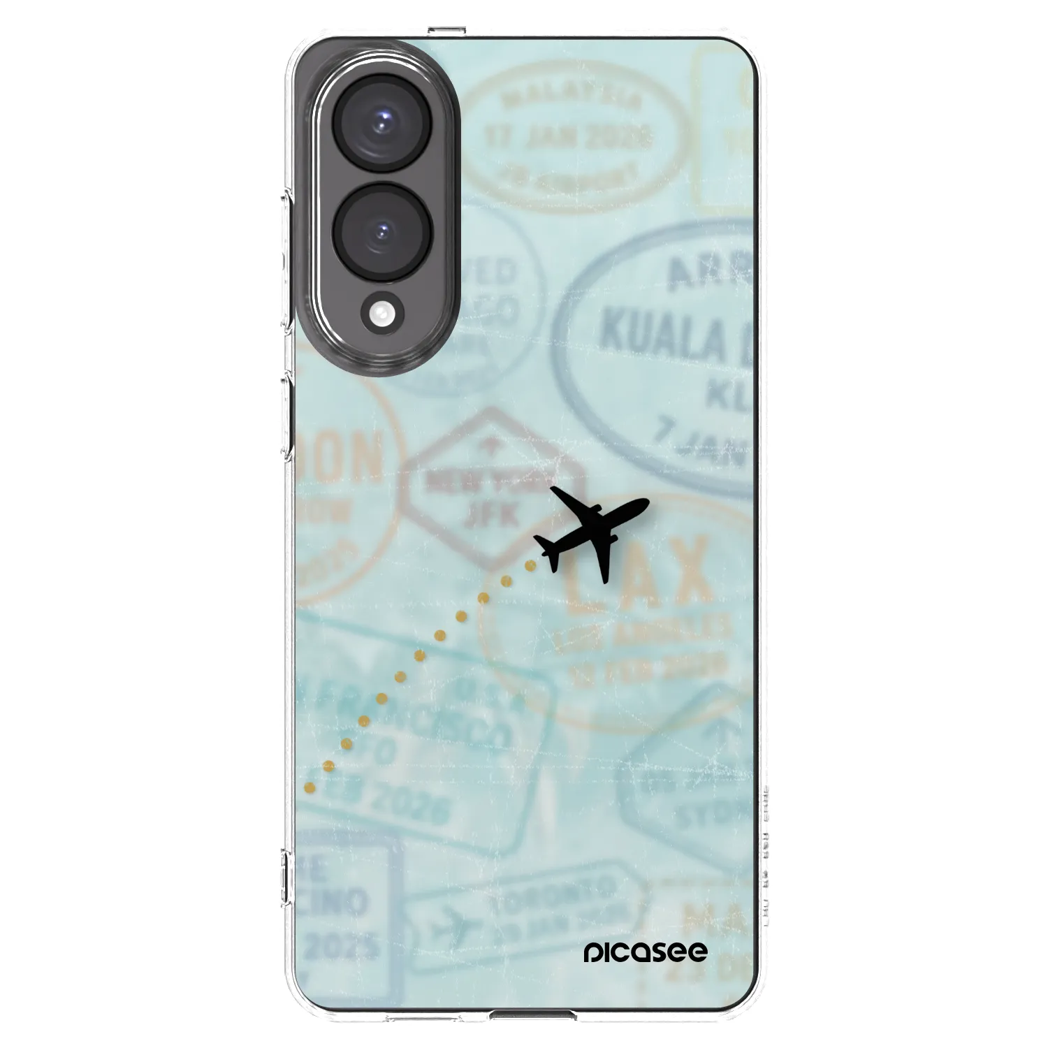 Picasee silikonový průhledný obal pro Samsung Galaxy S25 Edge 5G - FLIGHT PATH