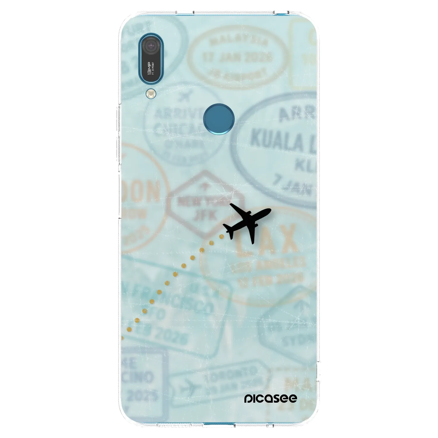 Picasee silikonový průhledný obal pro Huawei Y7 2019 - FLIGHT PATH
