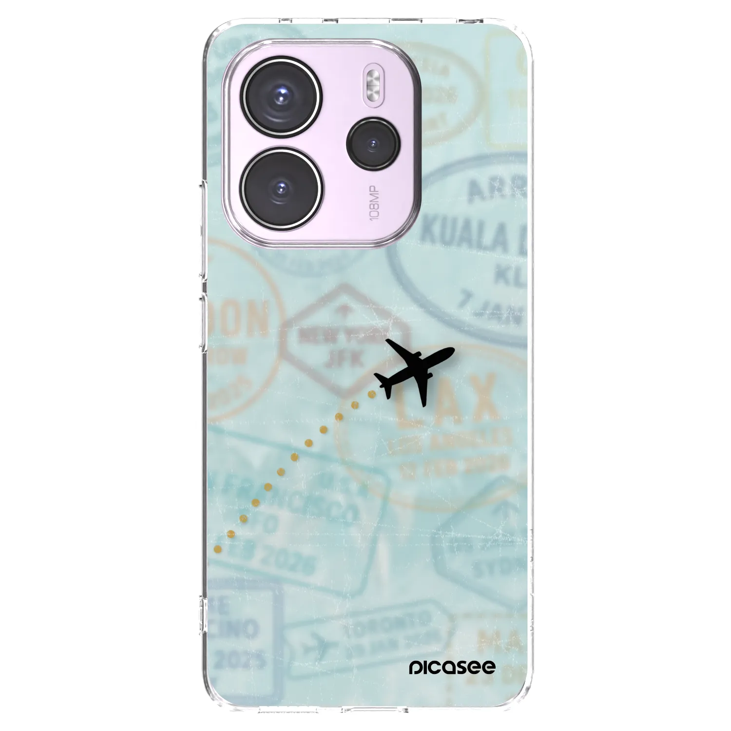 Picasee silikonový průhledný obal pro Xiaomi Redmi Note 14 4G - FLIGHT PATH