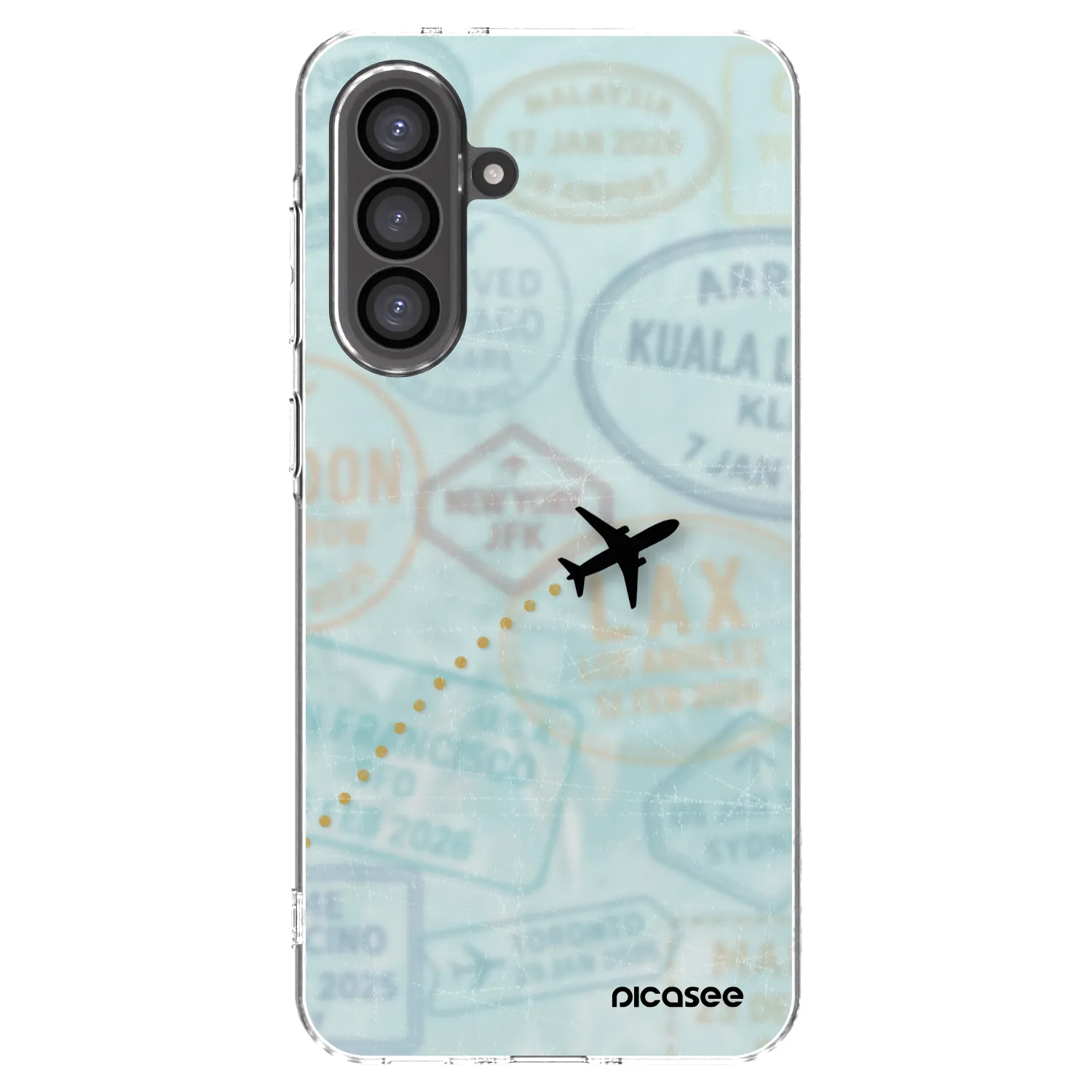 Picasee silikonový průhledný obal pro Samsung Galaxy A56 5G A566B - FLIGHT PATH