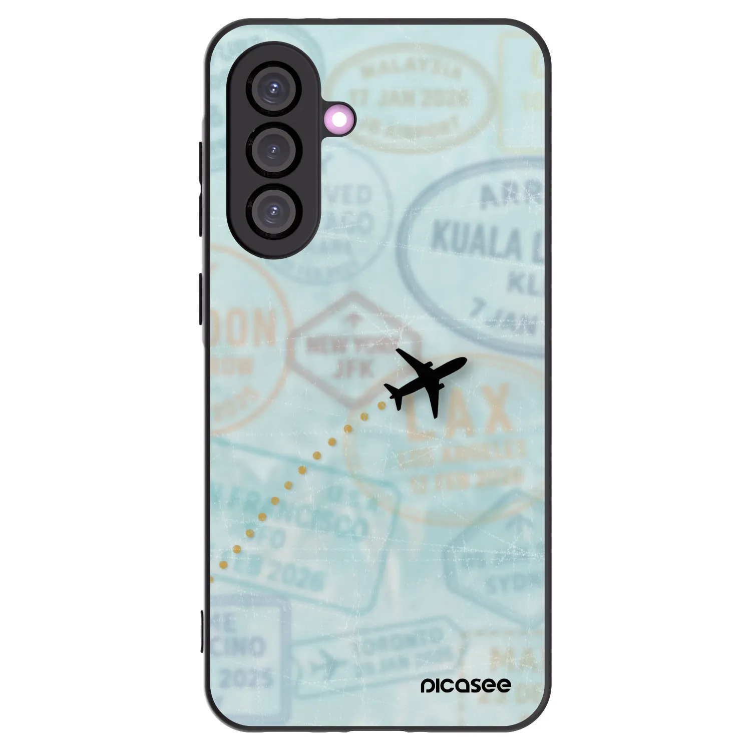 Picasee silikonový černý obal pro Samsung Galaxy A36 5G - FLIGHT PATH