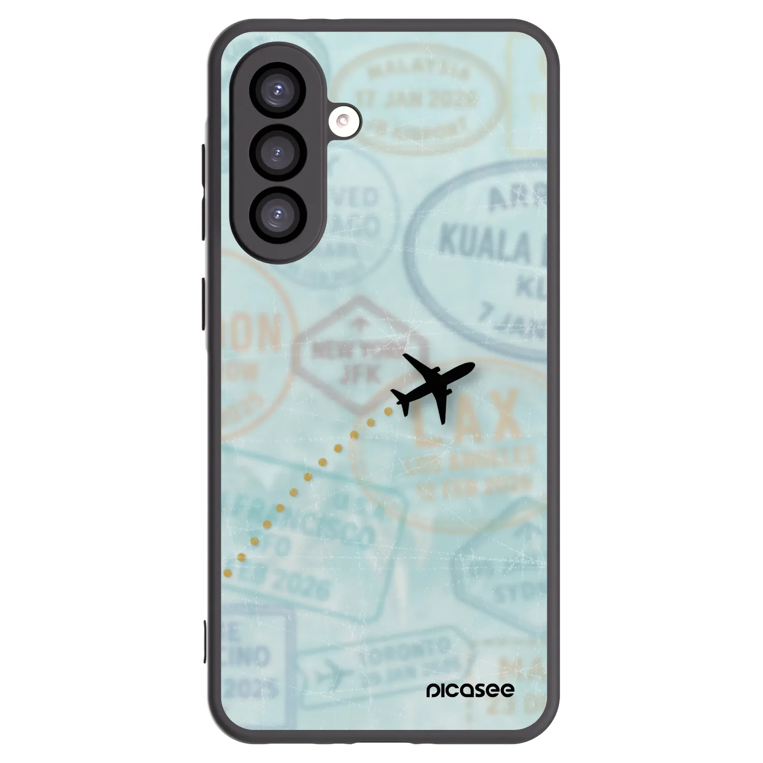 Picasee silikonový černý obal pro Samsung Galaxy A26 5G A266B - FLIGHT PATH
