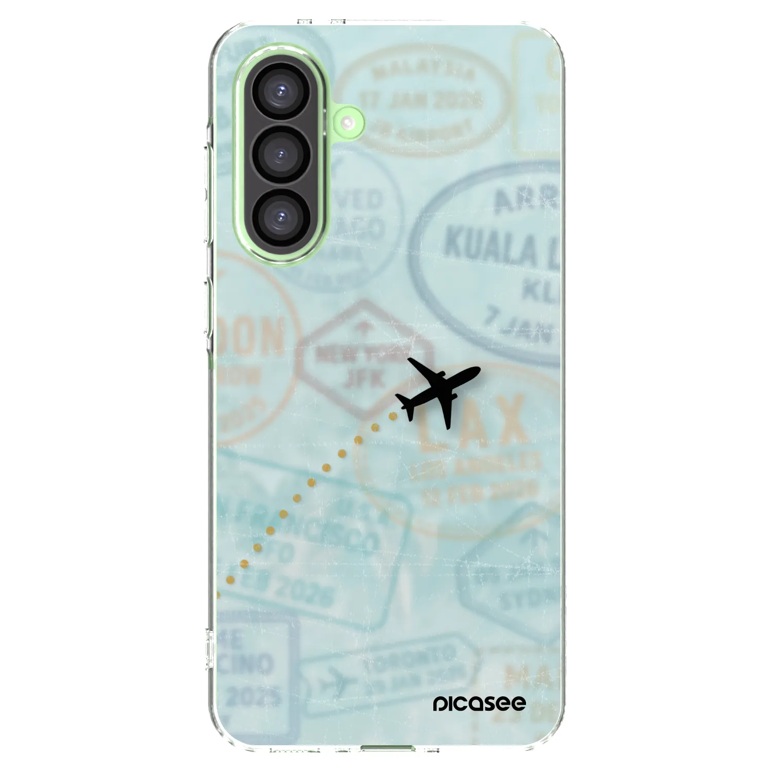 Picasee silikonový průhledný obal pro Samsung Galaxy A26 5G A266B - FLIGHT PATH