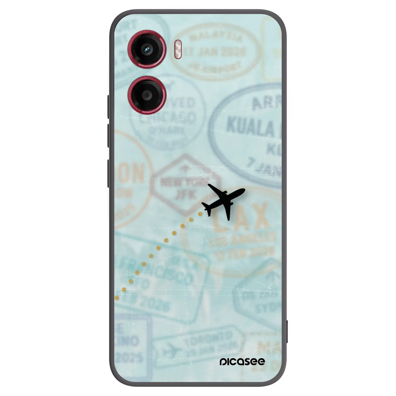 Picasee silikonový černý obal pro Motorola Moto G05 - FLIGHT PATH