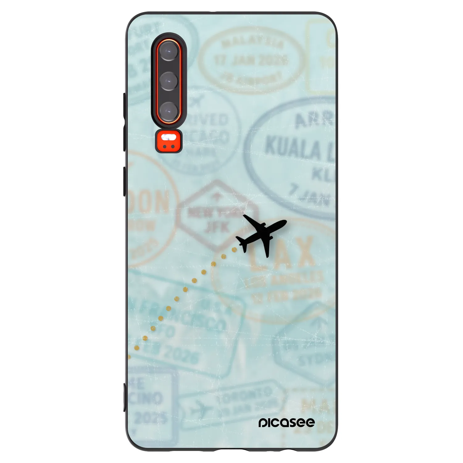 Picasee silikonový černý obal pro Huawei P30 - FLIGHT PATH