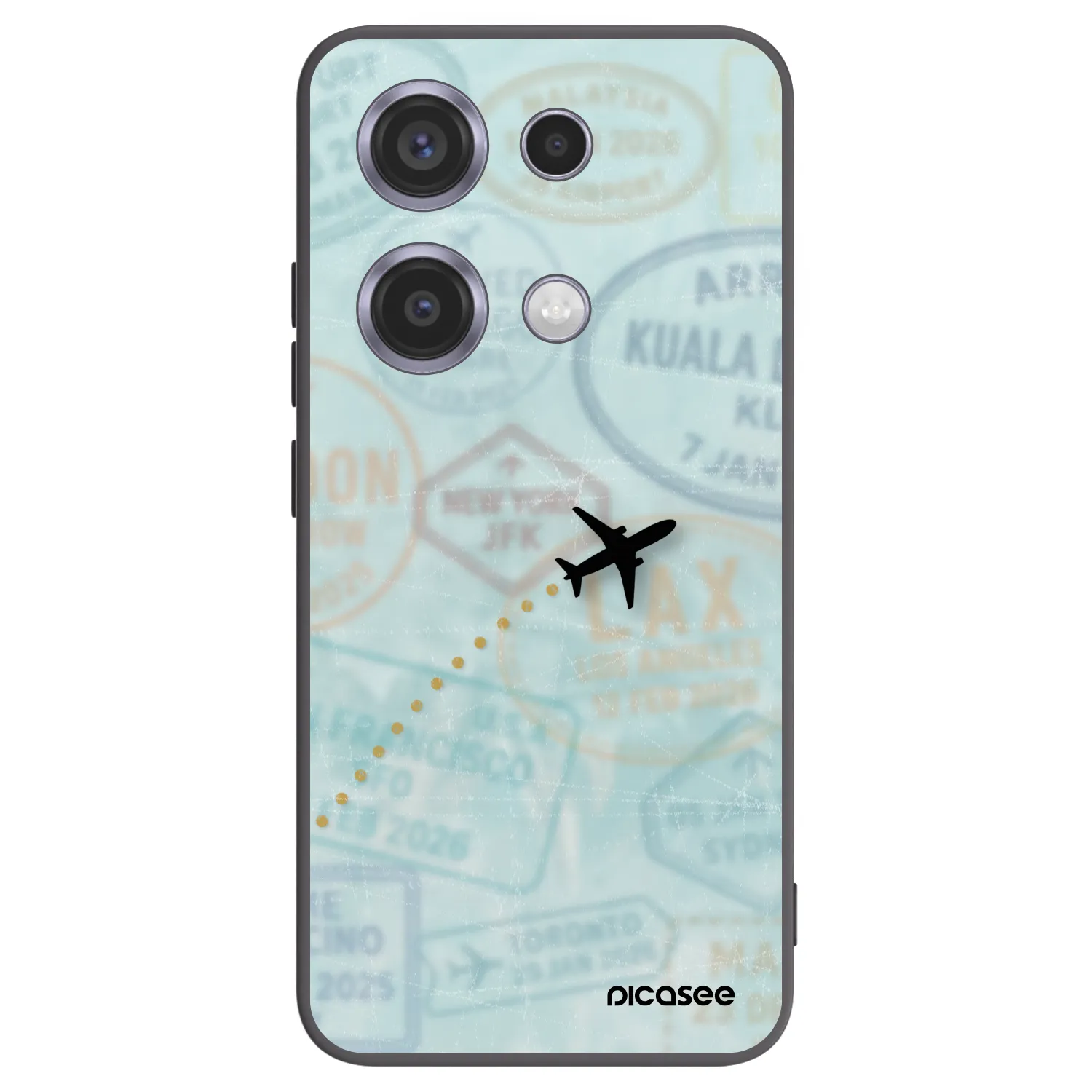 Picasee silikonový černý obal pro Xiaomi Redmi Note 14S - FLIGHT PATH